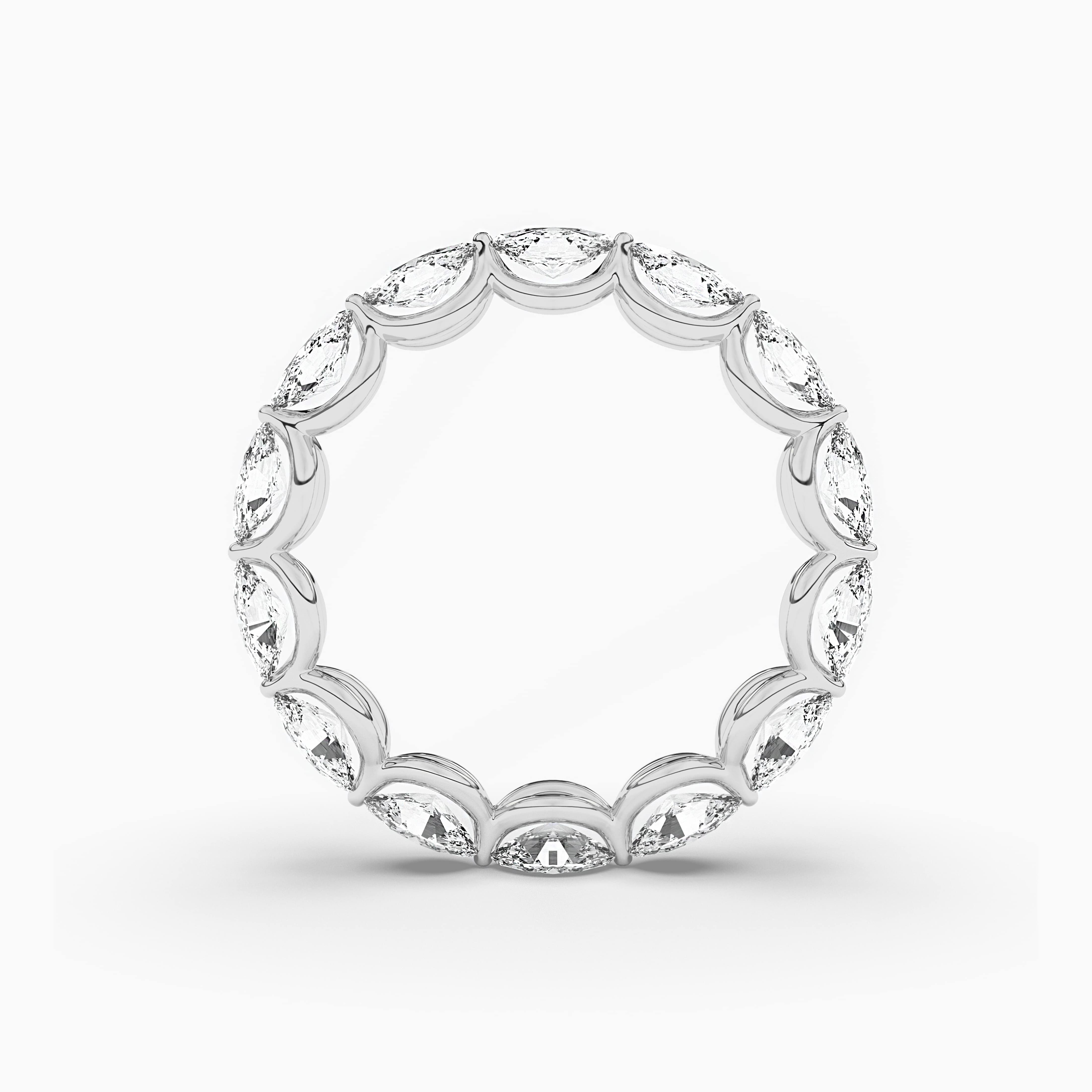 Marquise Diamond Eternity Band in White Gold