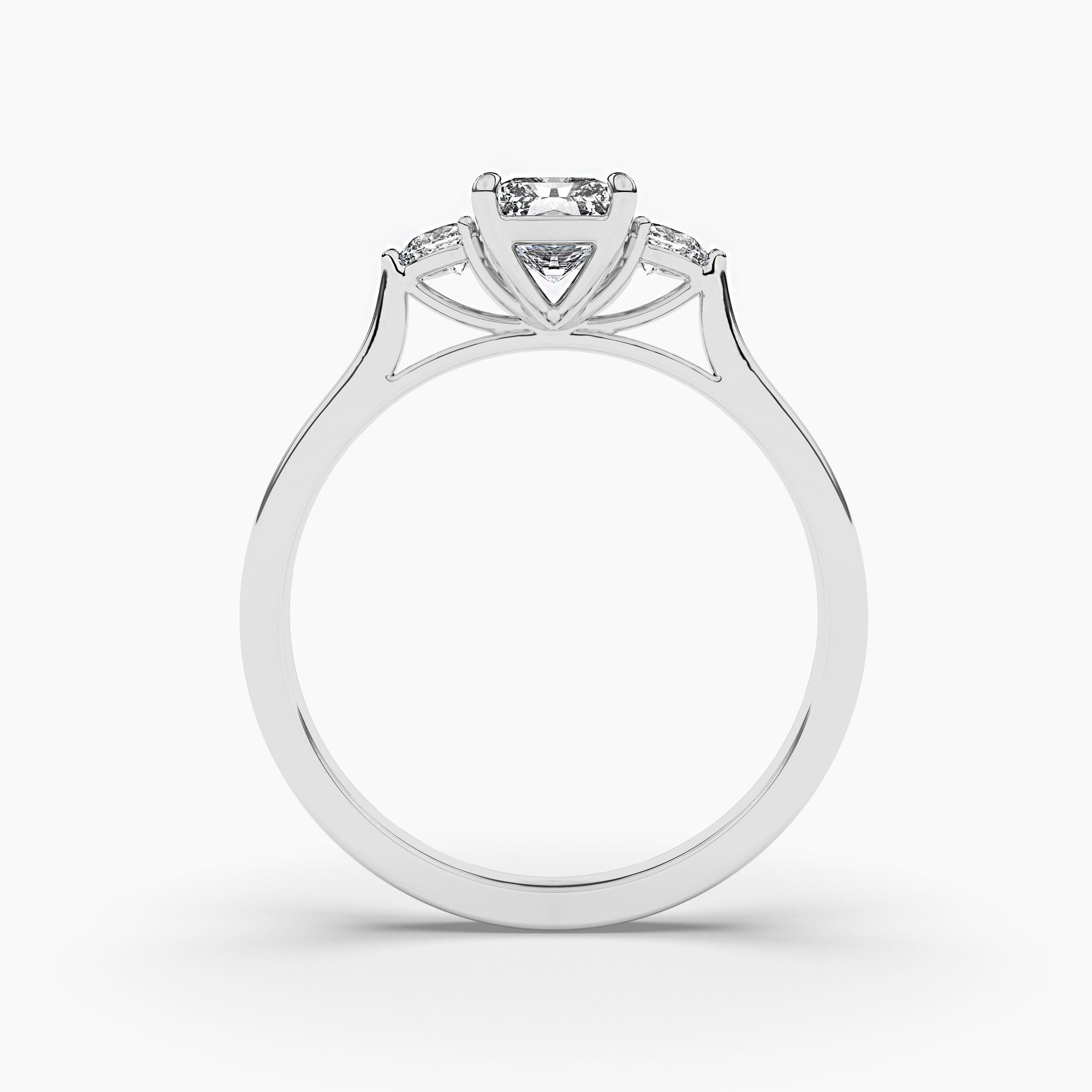 Radiant Lab Grown diamond engagement ring