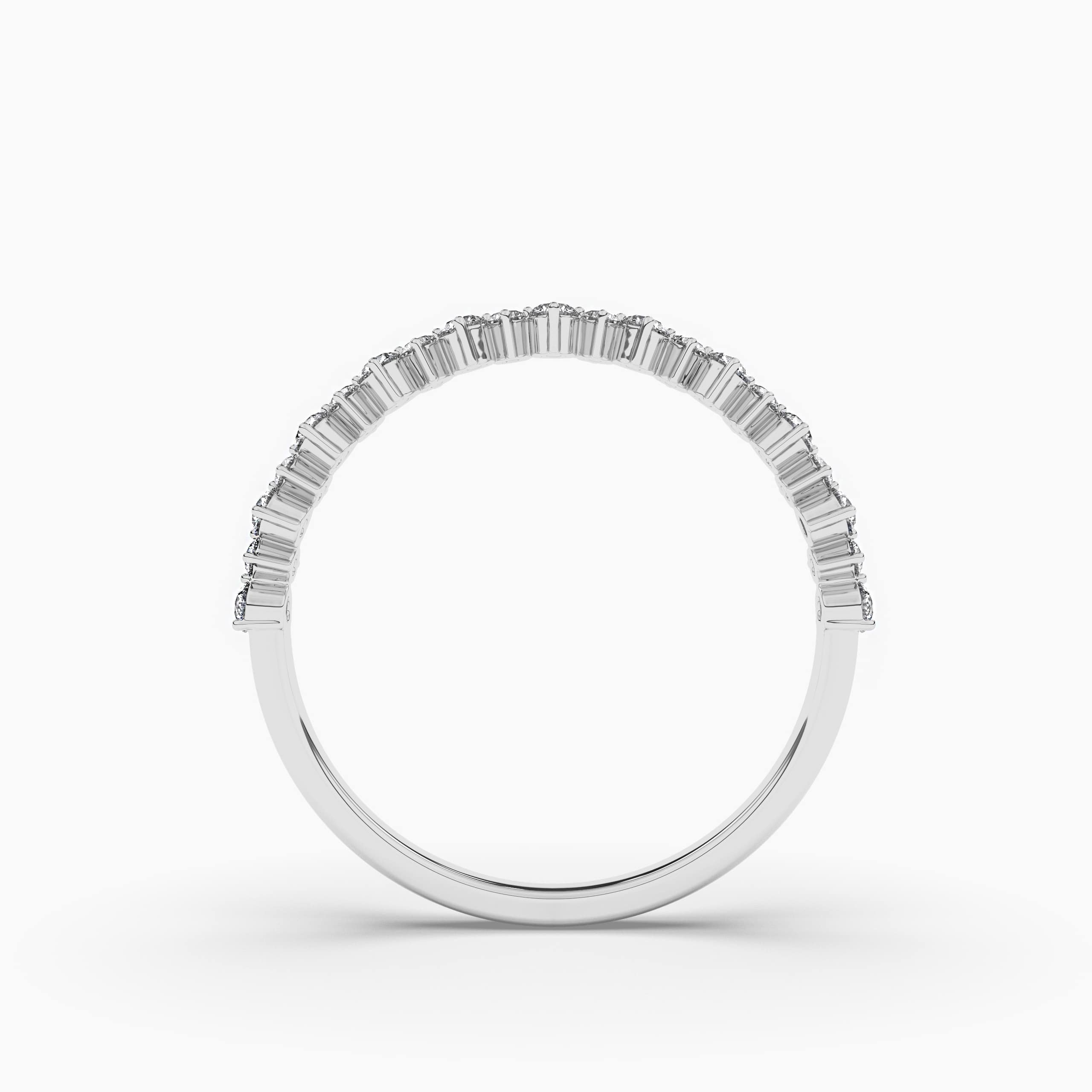 Diamond Eternity Ring Womens Stackable Round White Gold