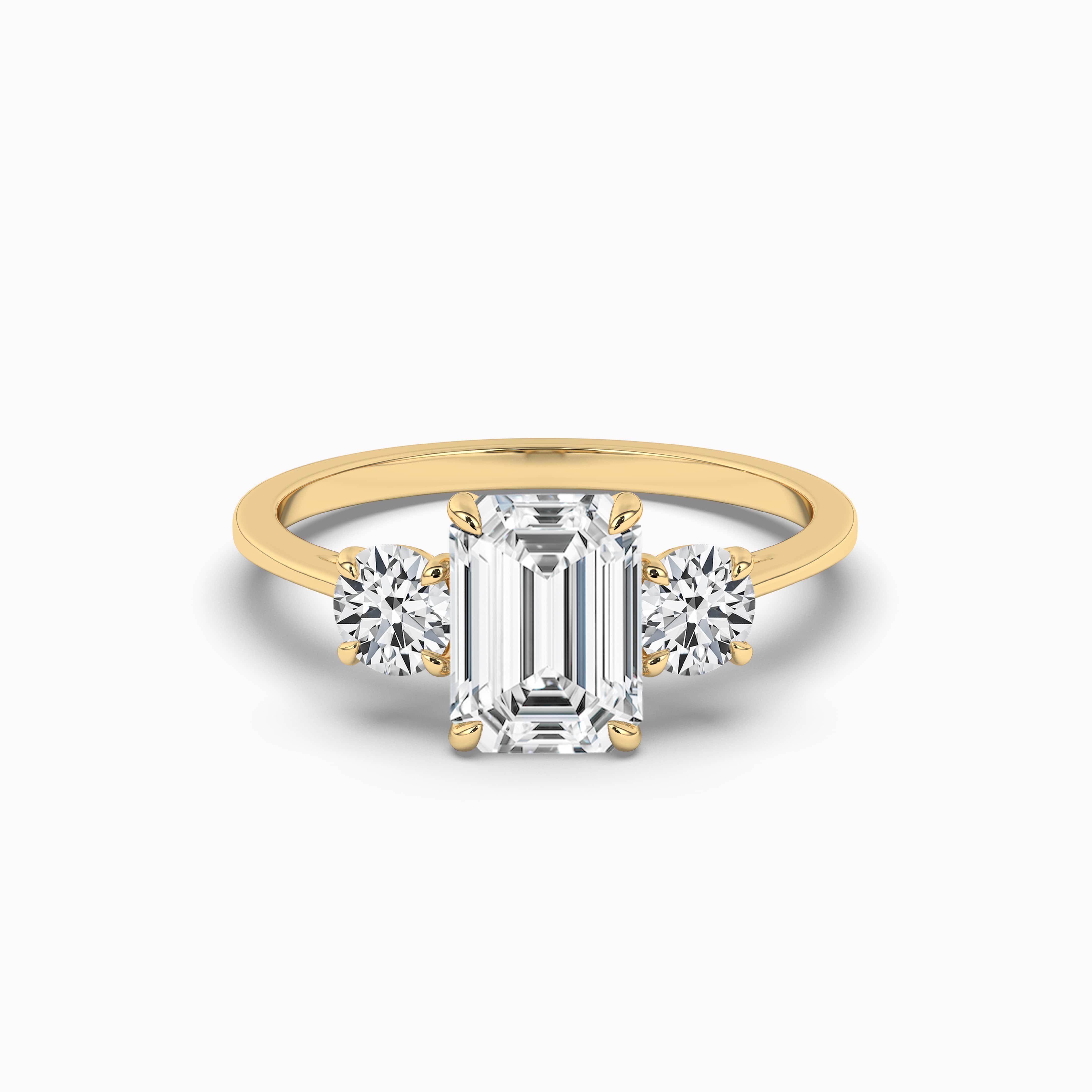 Yellow Gold Diamond Emerald Ring