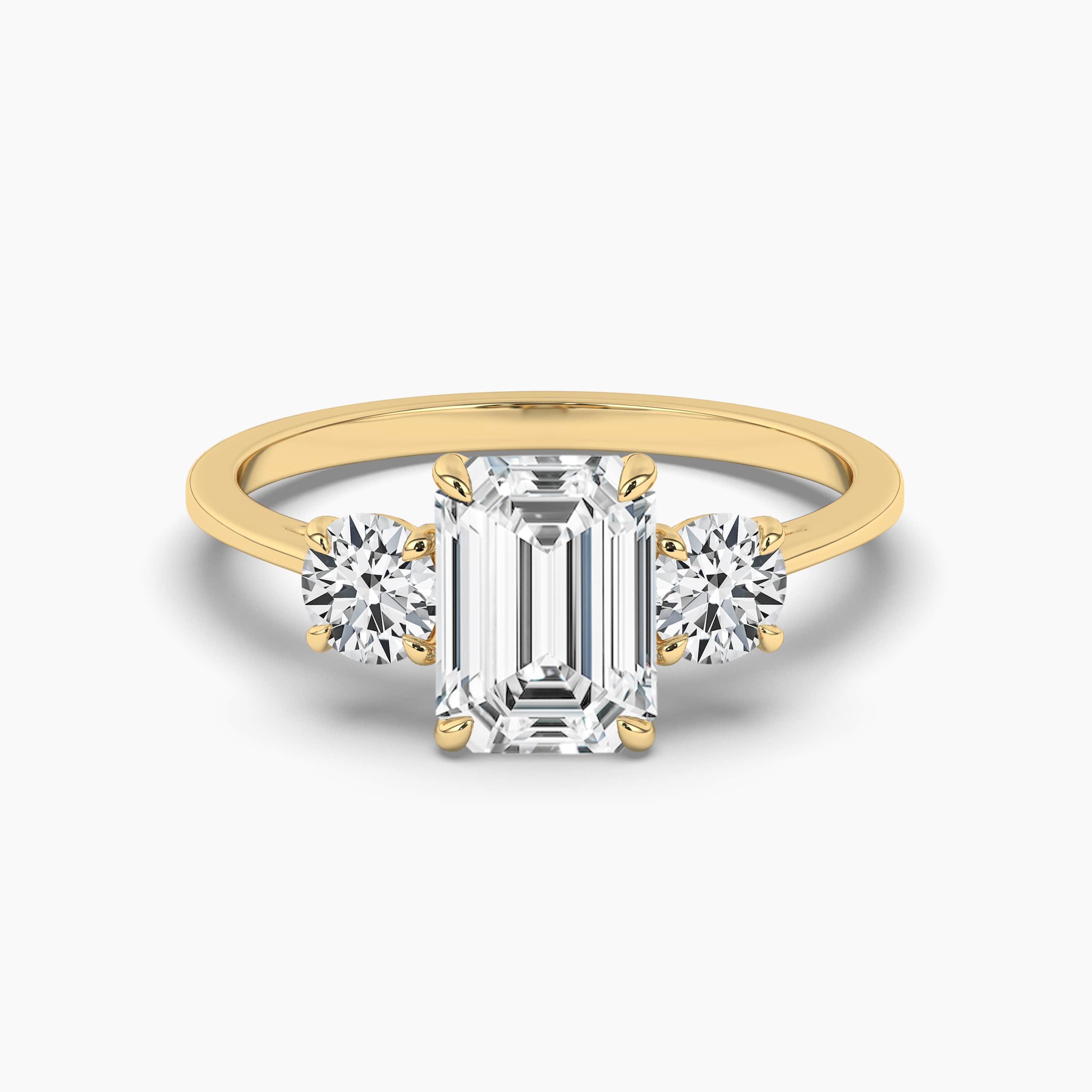 Yellow Gold Diamond Emerald Ring