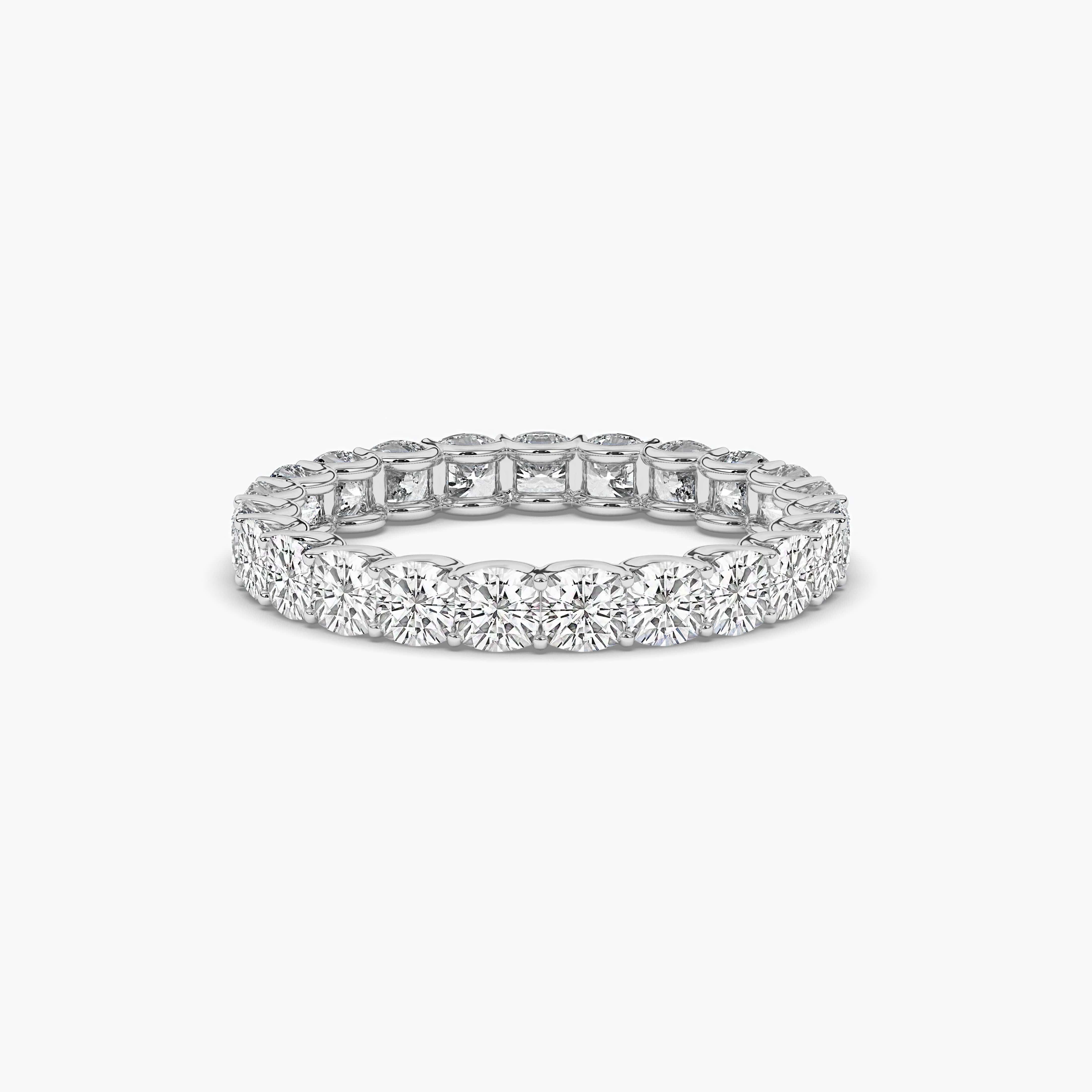 CUSHION CUT DIAMOND WEDDING BAND