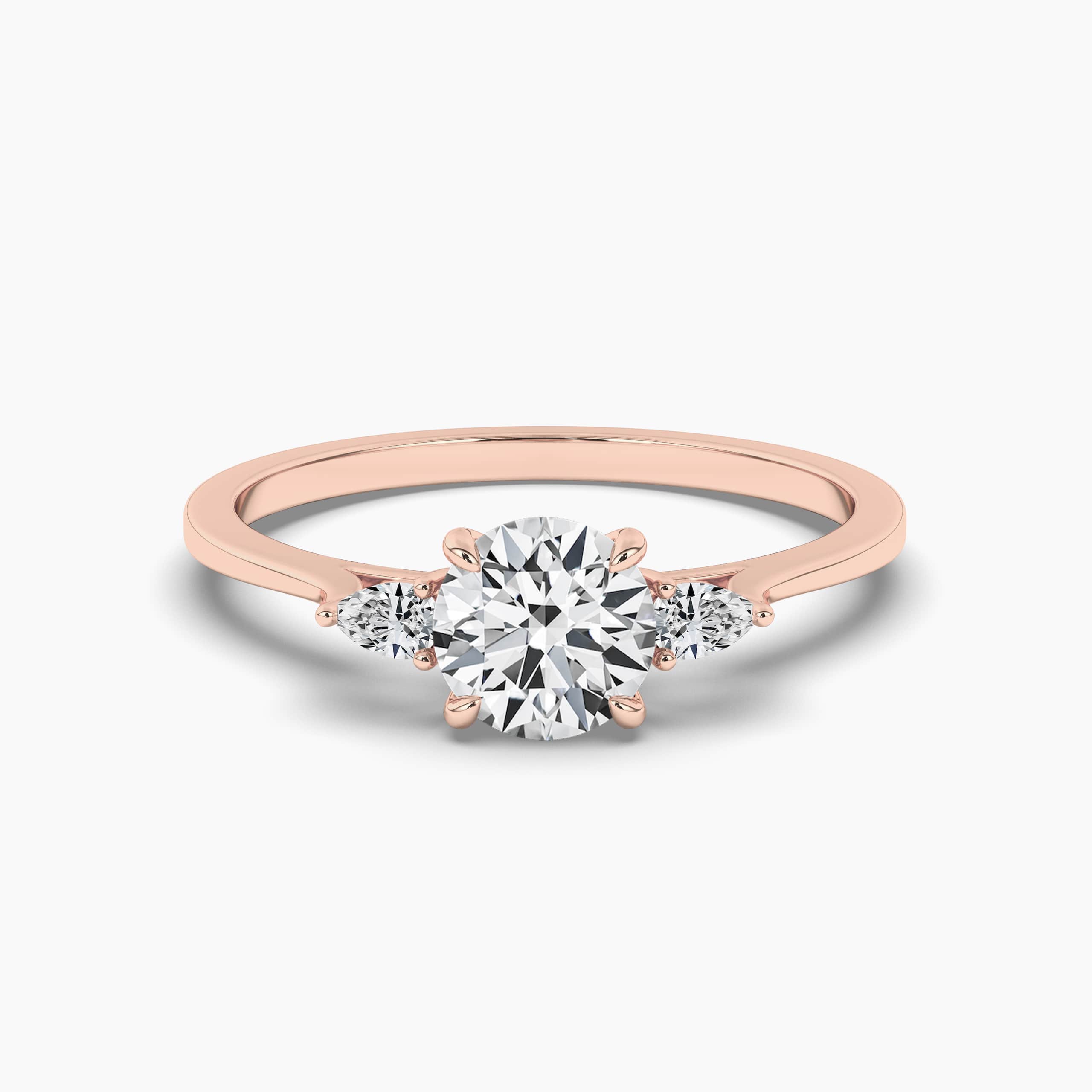 Rose Gold Ladies Fancy Diamond Ring