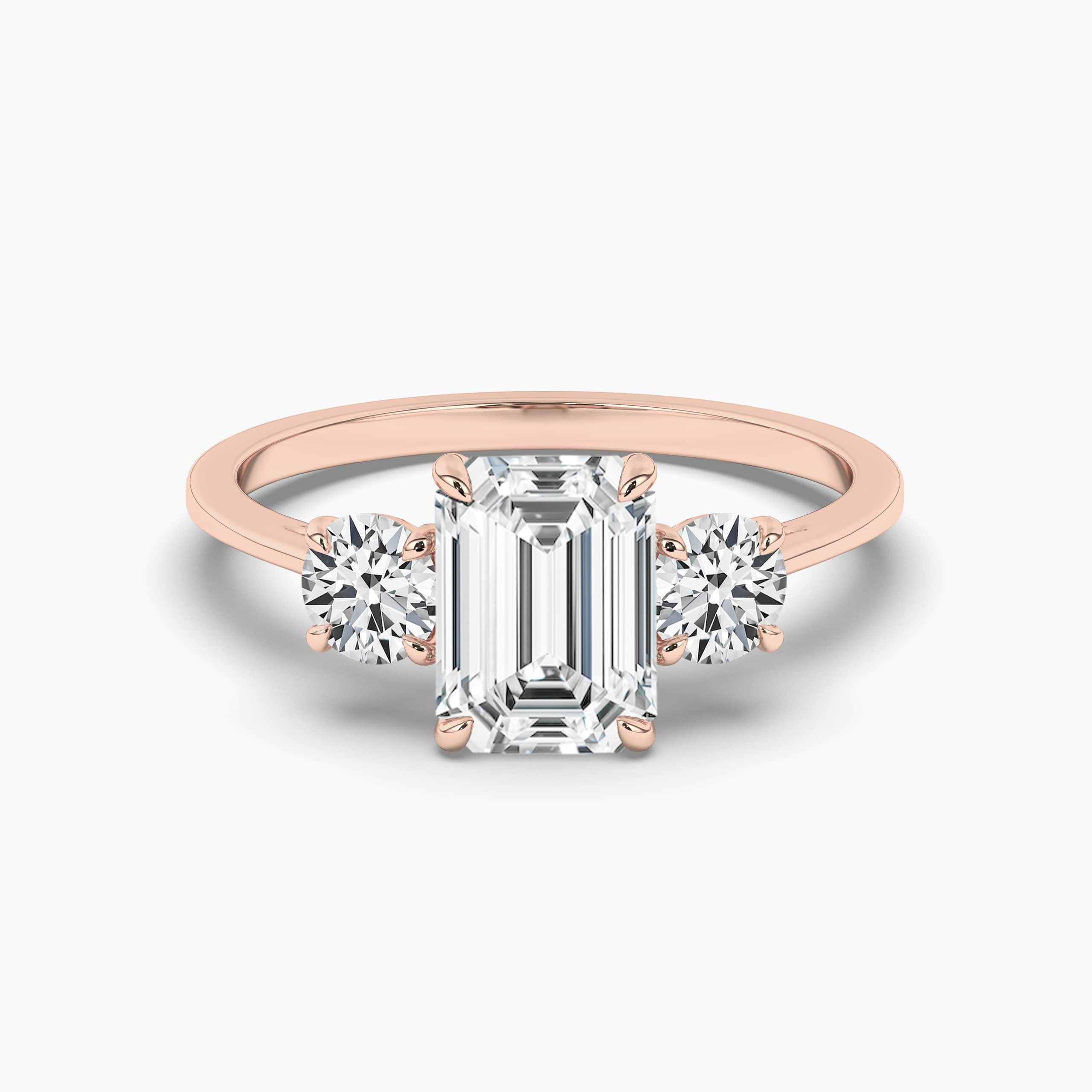 Emerald Cut Emerald Ring Gold Vintage Emerald Engagement Ring Rose Gold