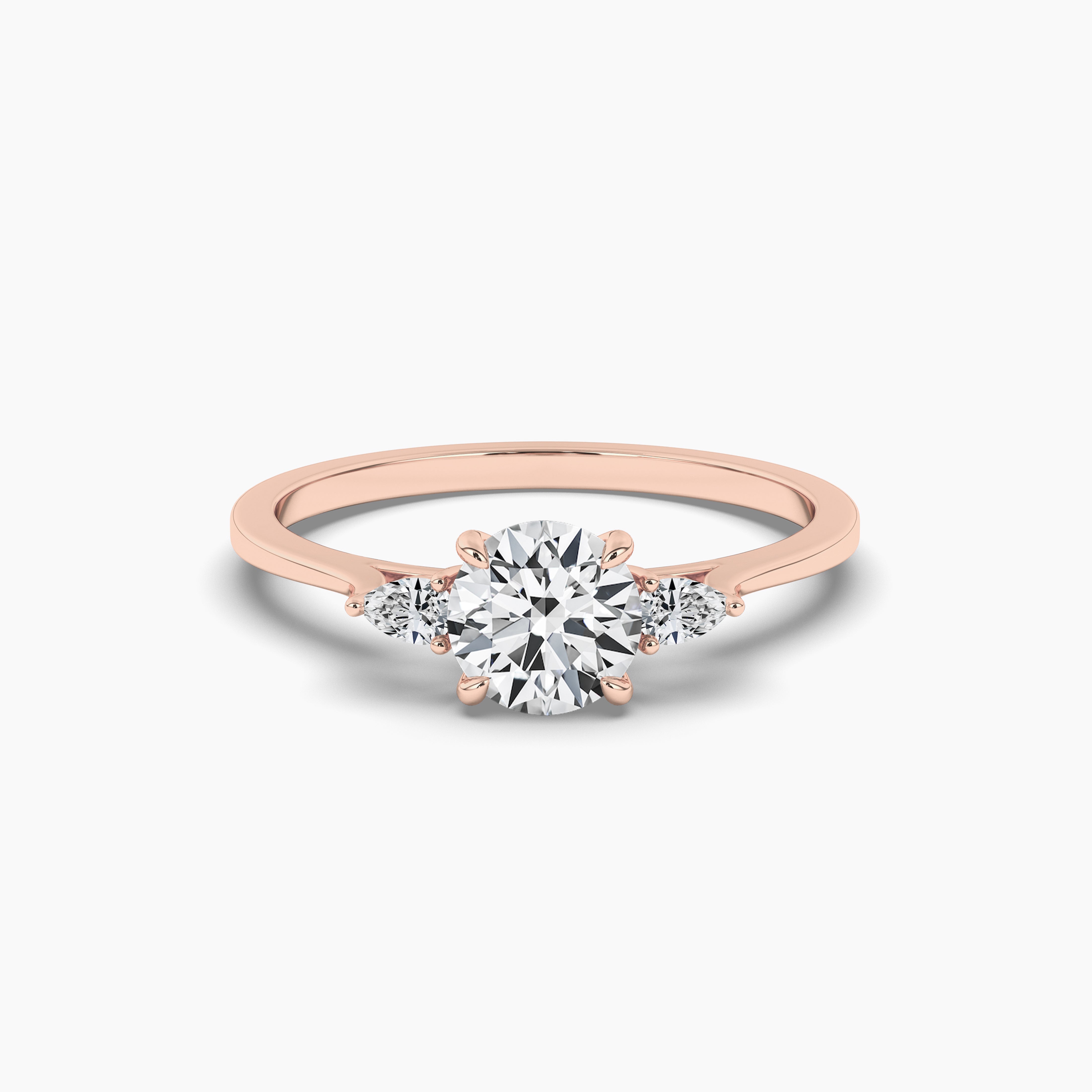 Rose Gold Ladies Fancy Diamond Ring