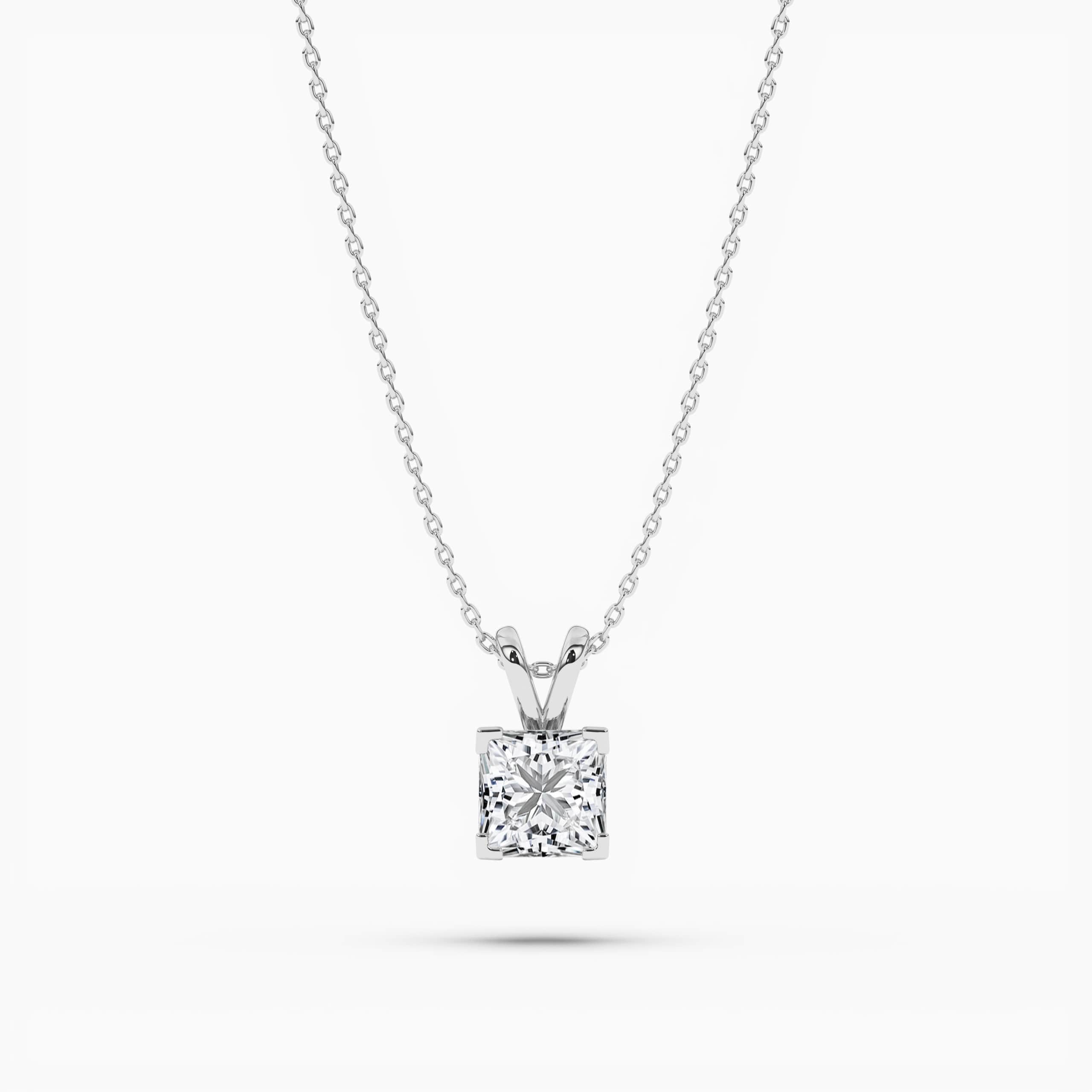 white gold princess necklace