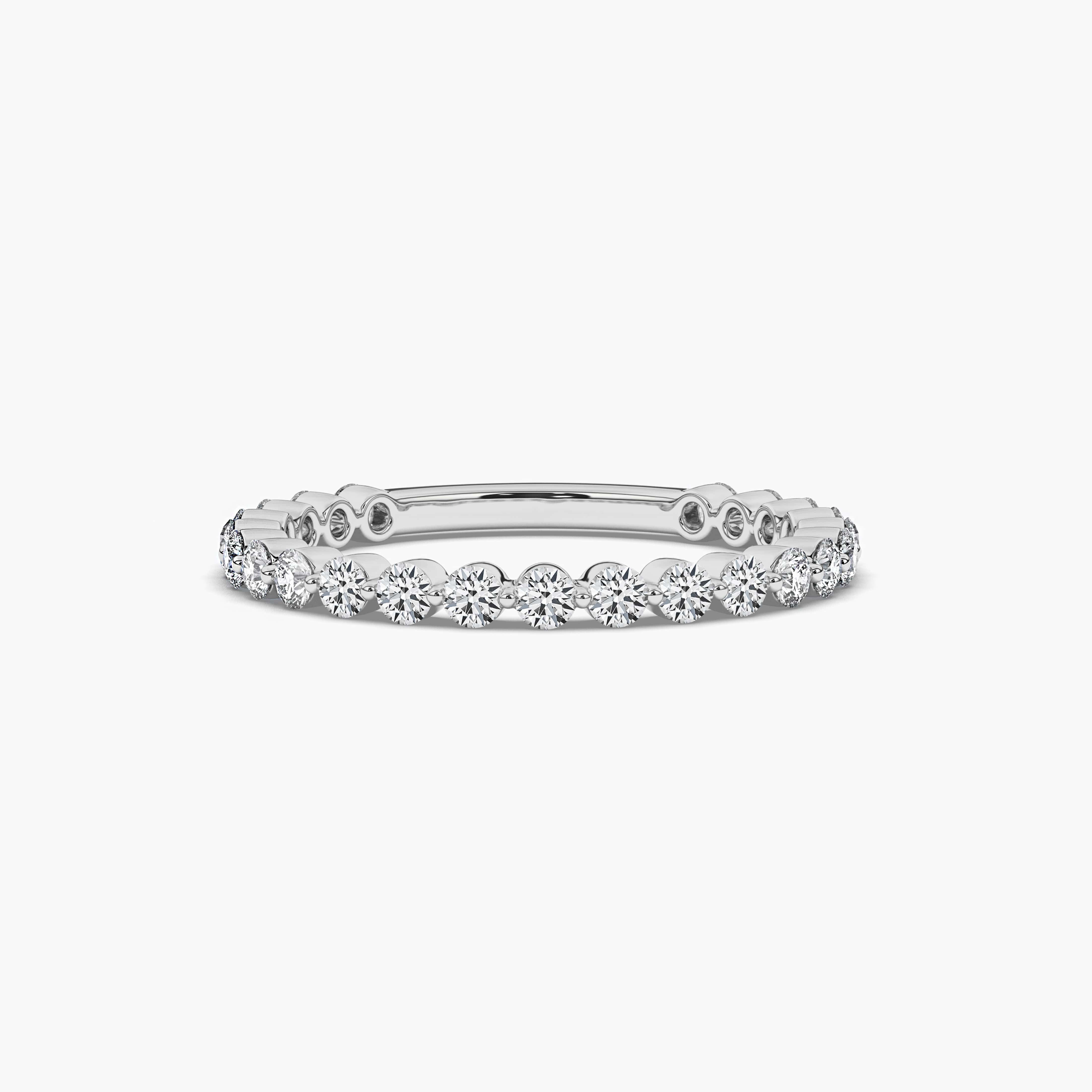 Trio Talk White Gold Diamond Studded Ring