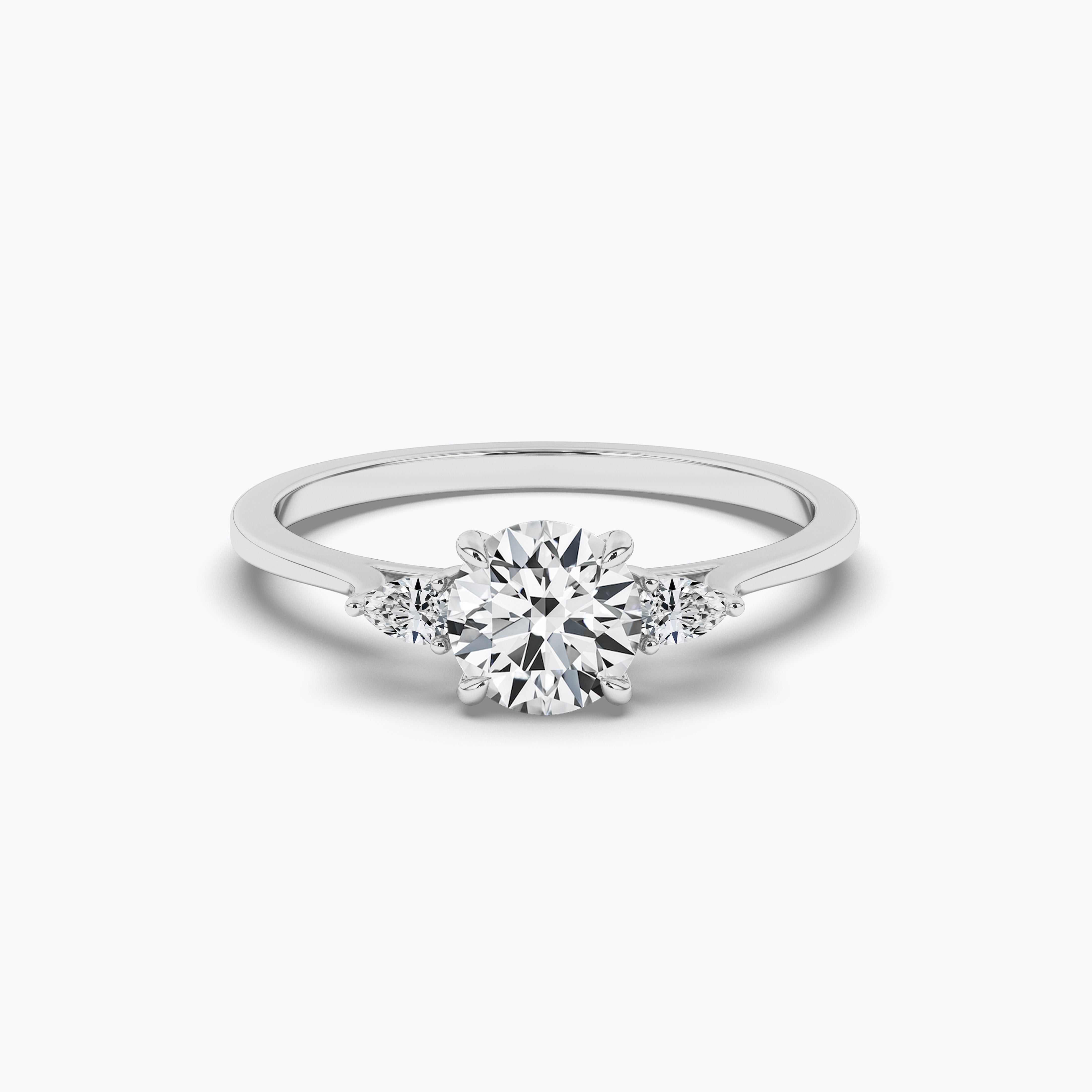 White Gold Round Diamond Solitaire Engagement Ring