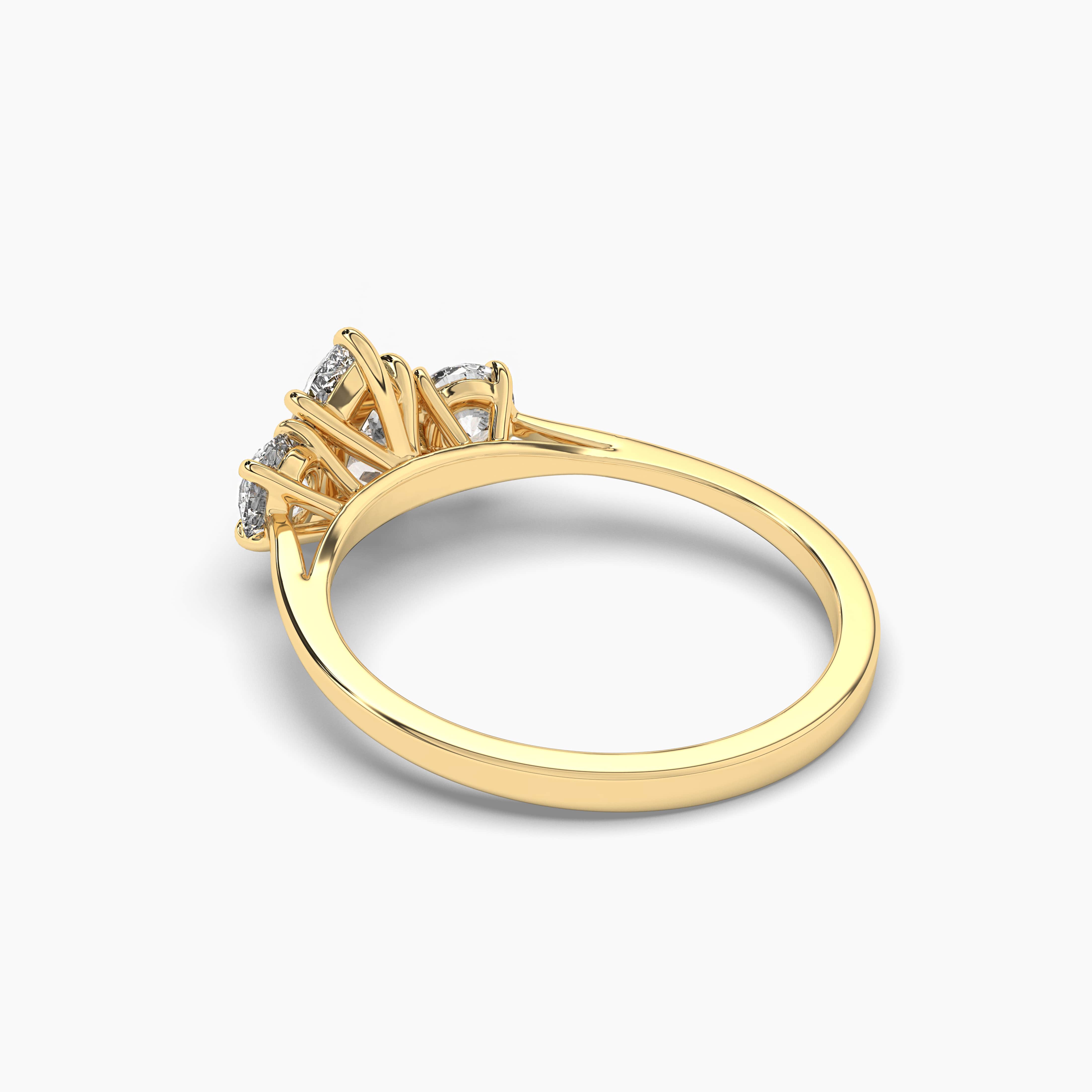 Pear Shape Gold Dainty Engagement Ring