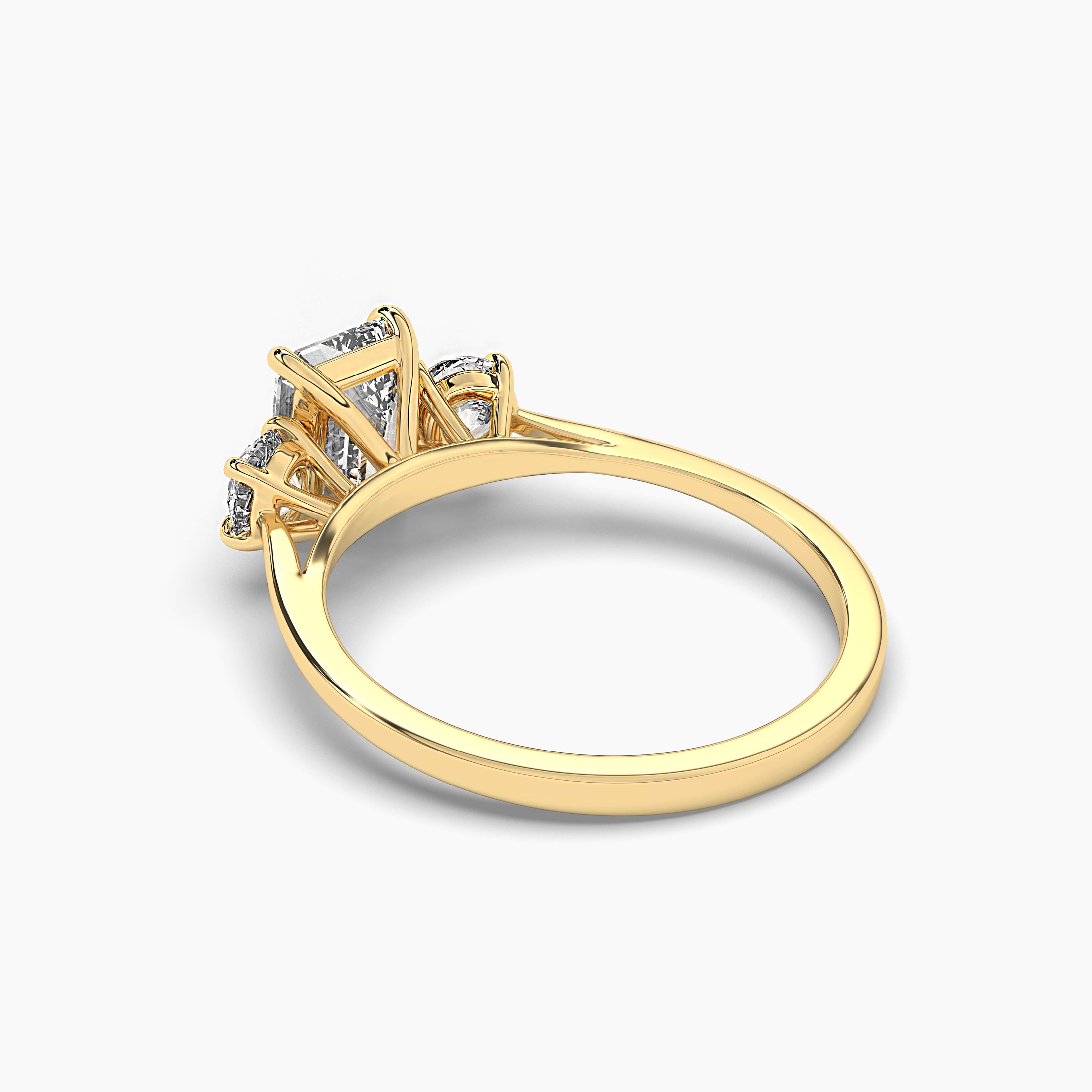 Emerald Engagement Ring Yellow Gold