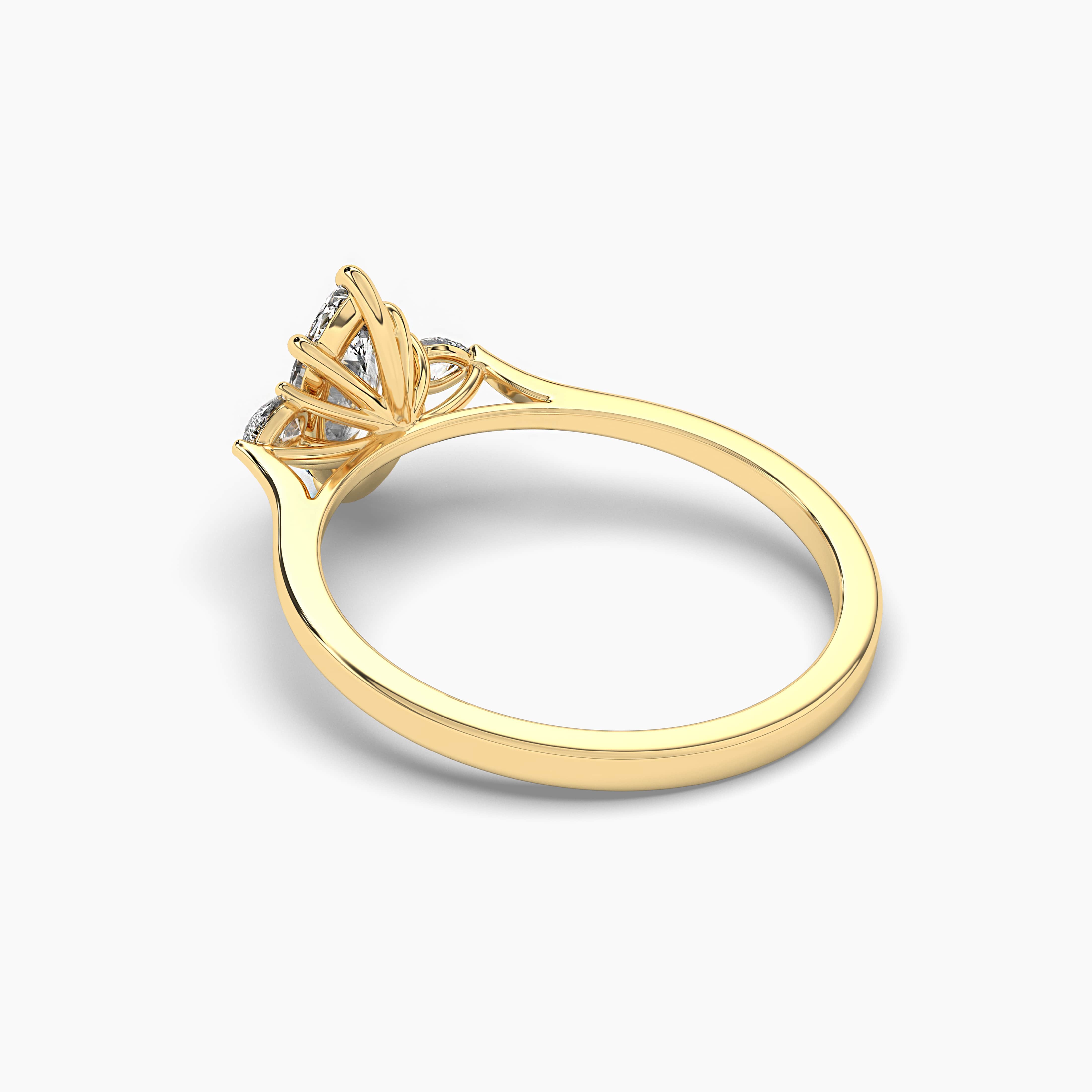 Marquise Diamond Yellow Gold Engagement Ring