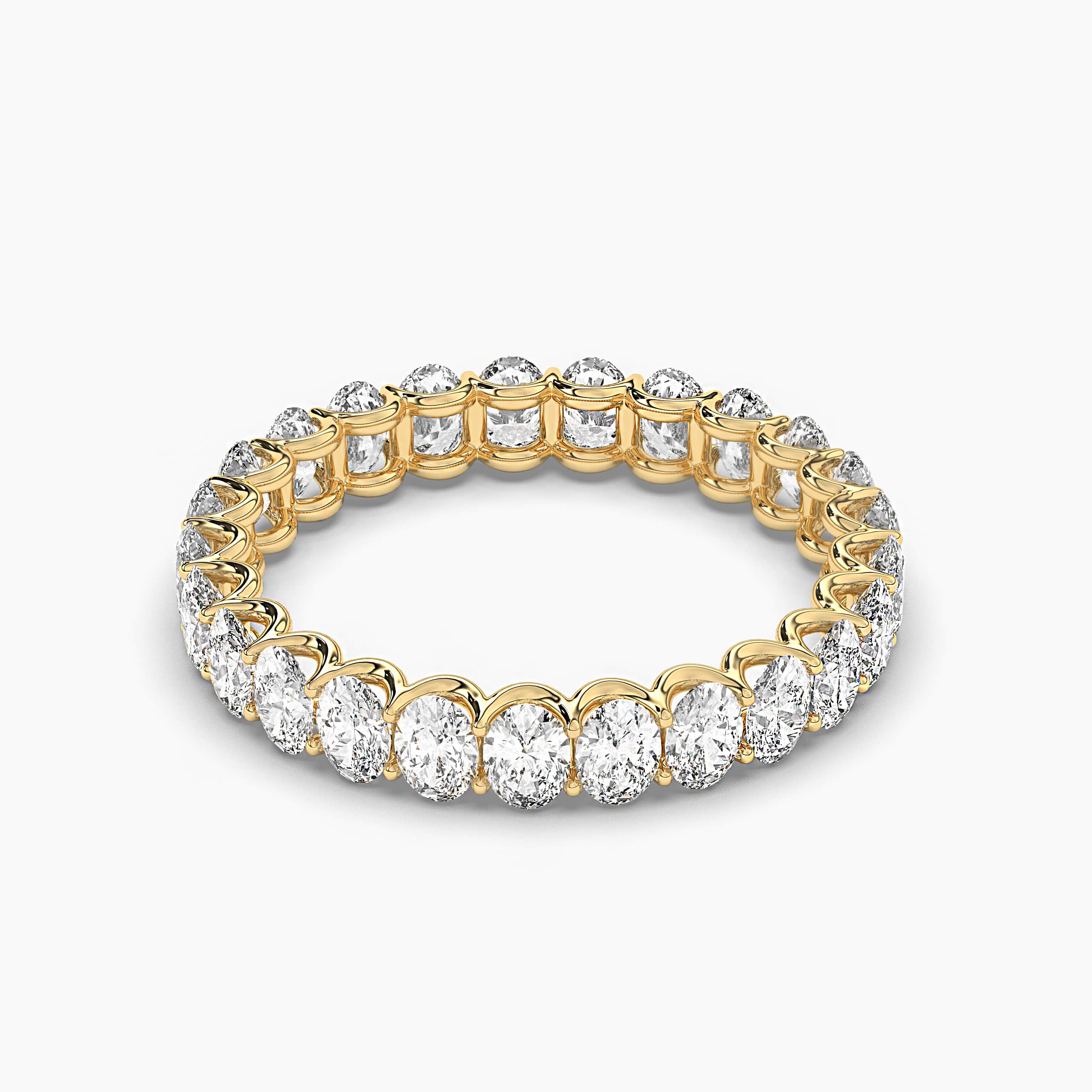 Eternity Bands with White Diamond in Yellow Gold