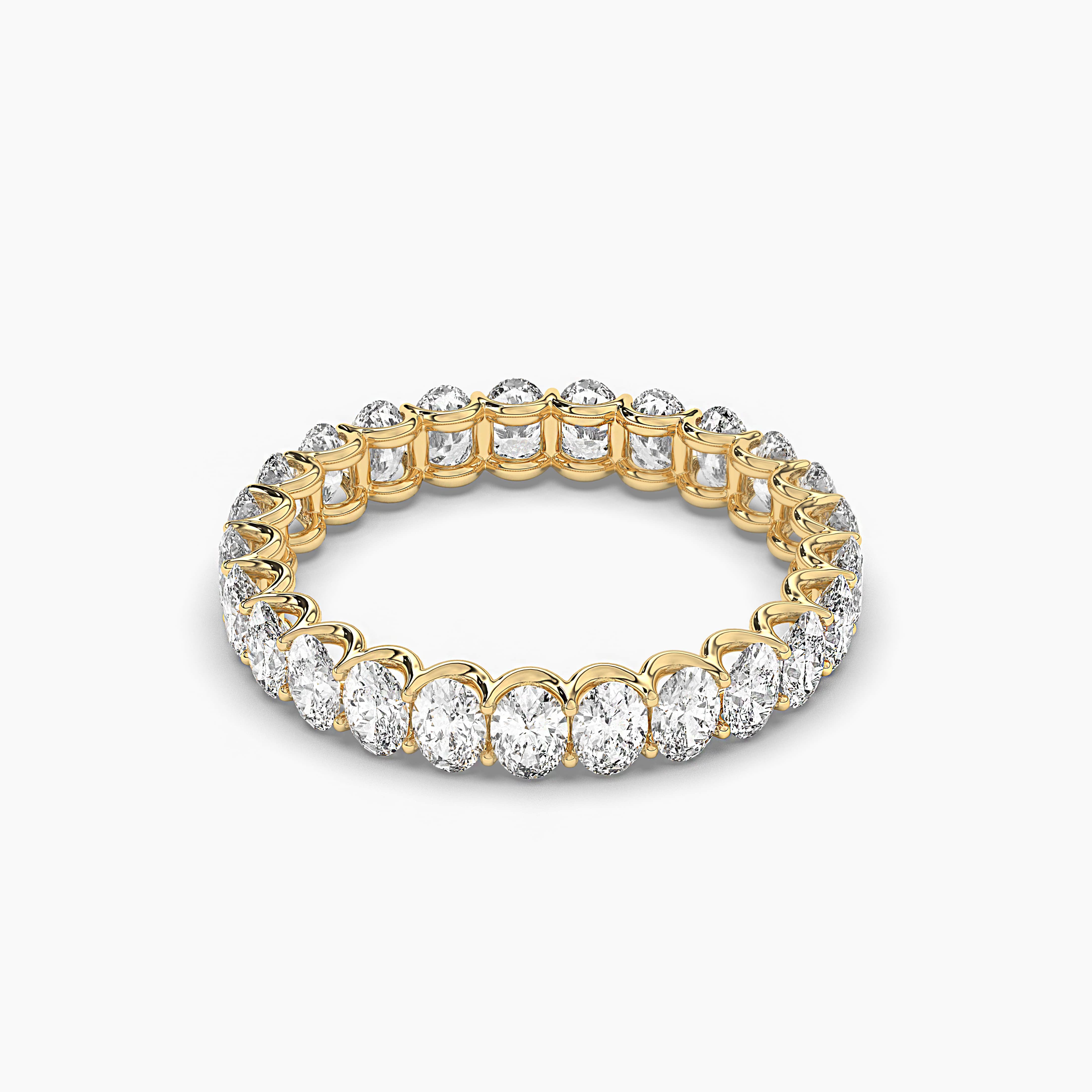 Eternity Bands with White Diamond in Yellow Gold