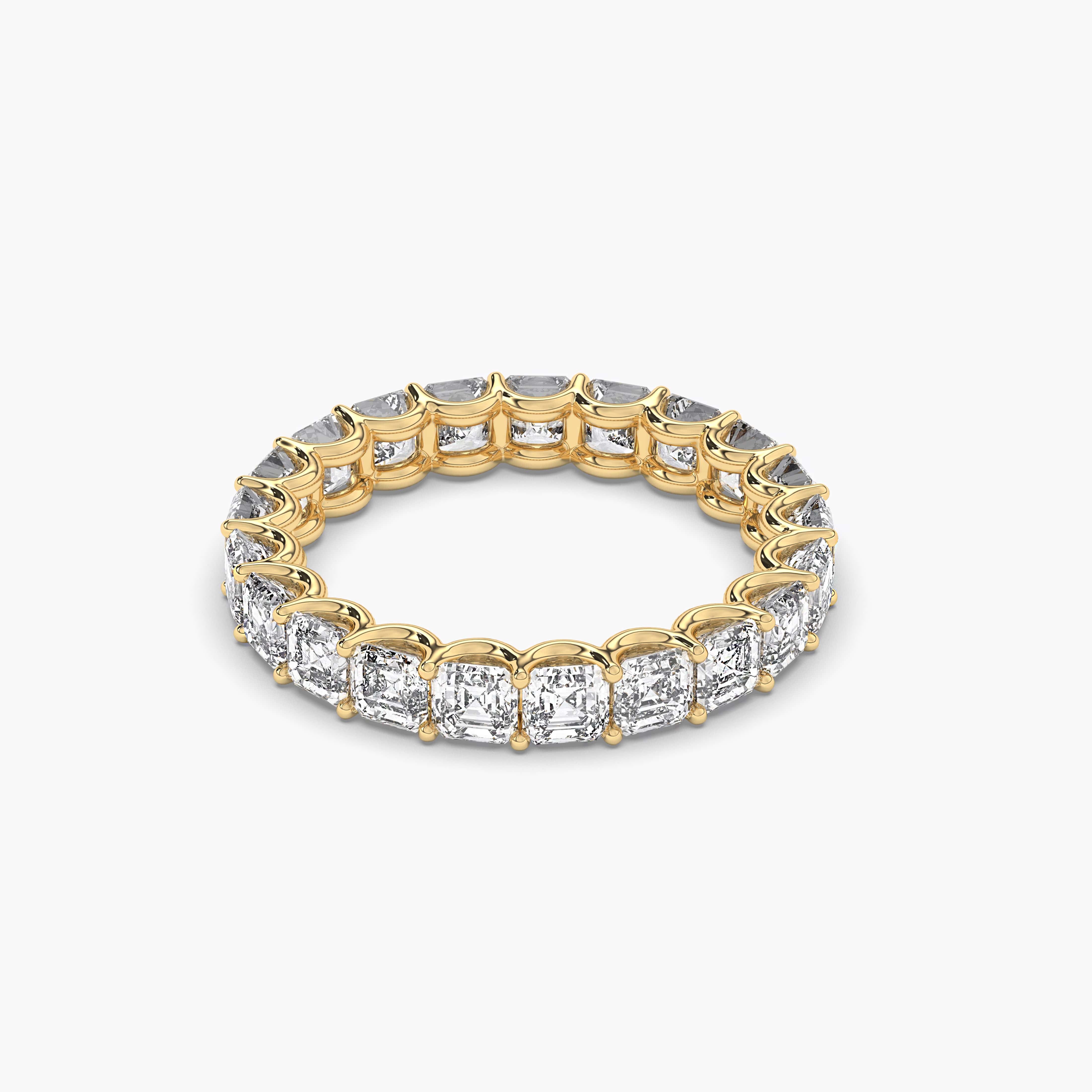 ASSCHER CUT DIAMOND STACKING BAND