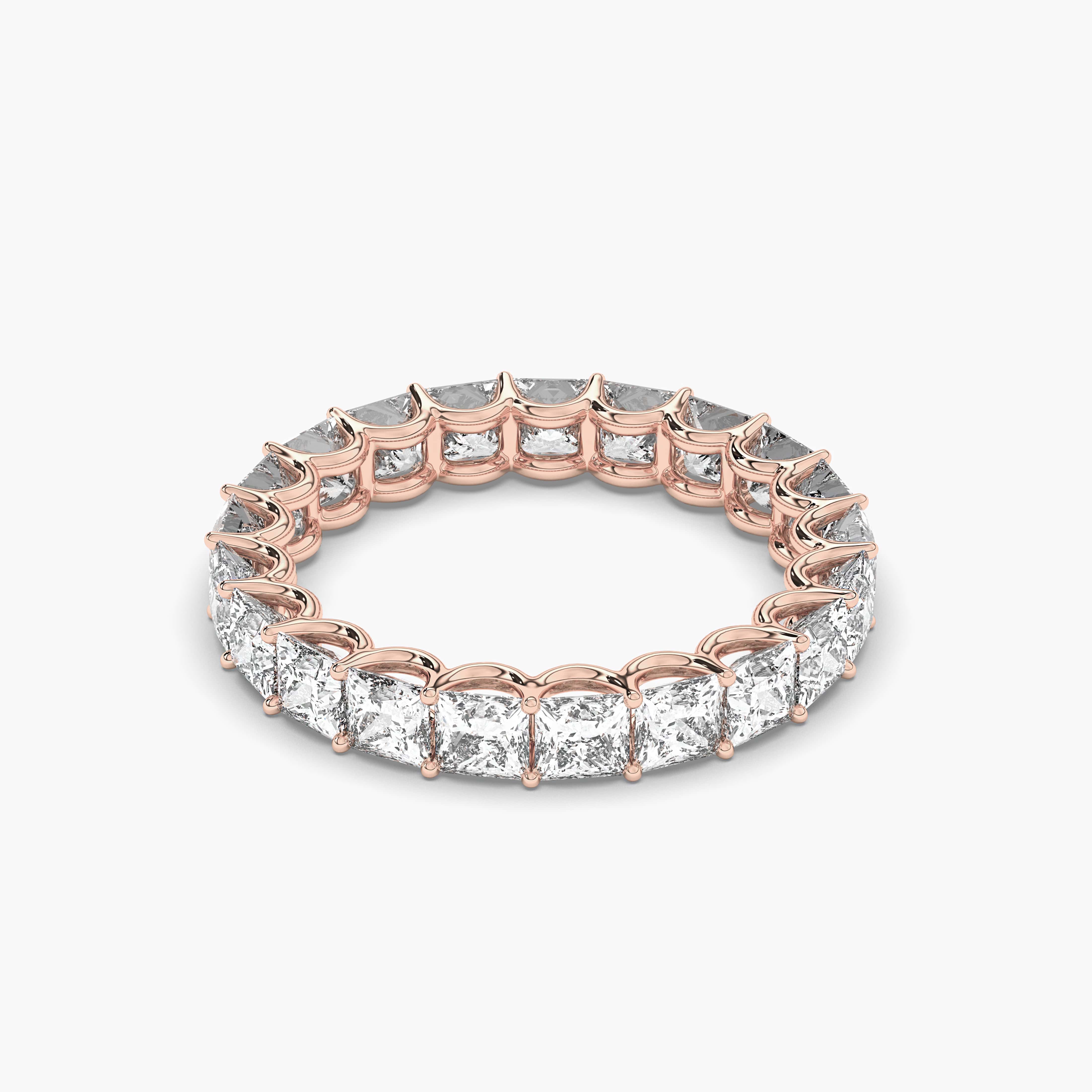 Princess Channel Set Full Eternity Band, Engagement Ring, Wedding Band, Stacking Ring