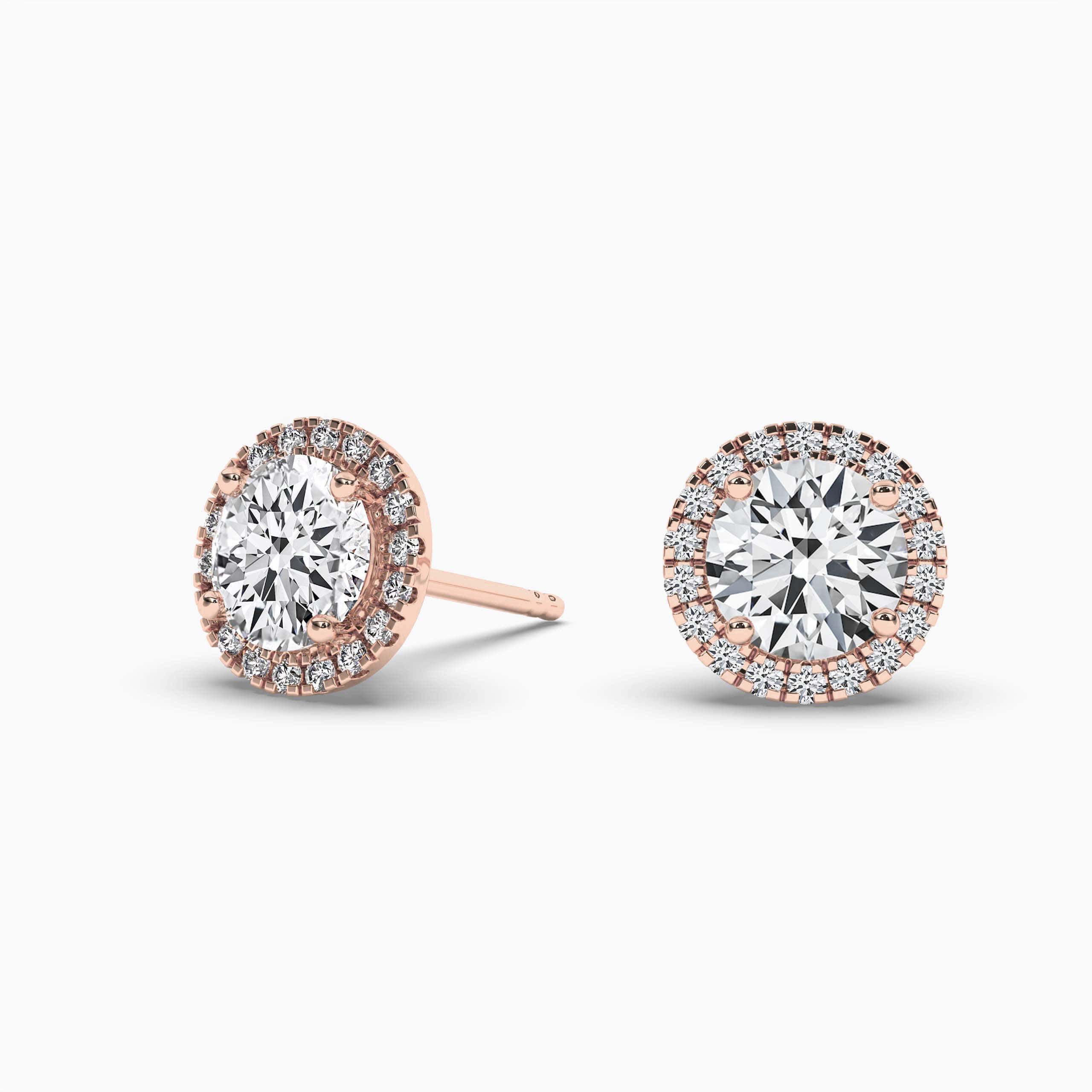 Classic Milgrain Stud Halo Earring