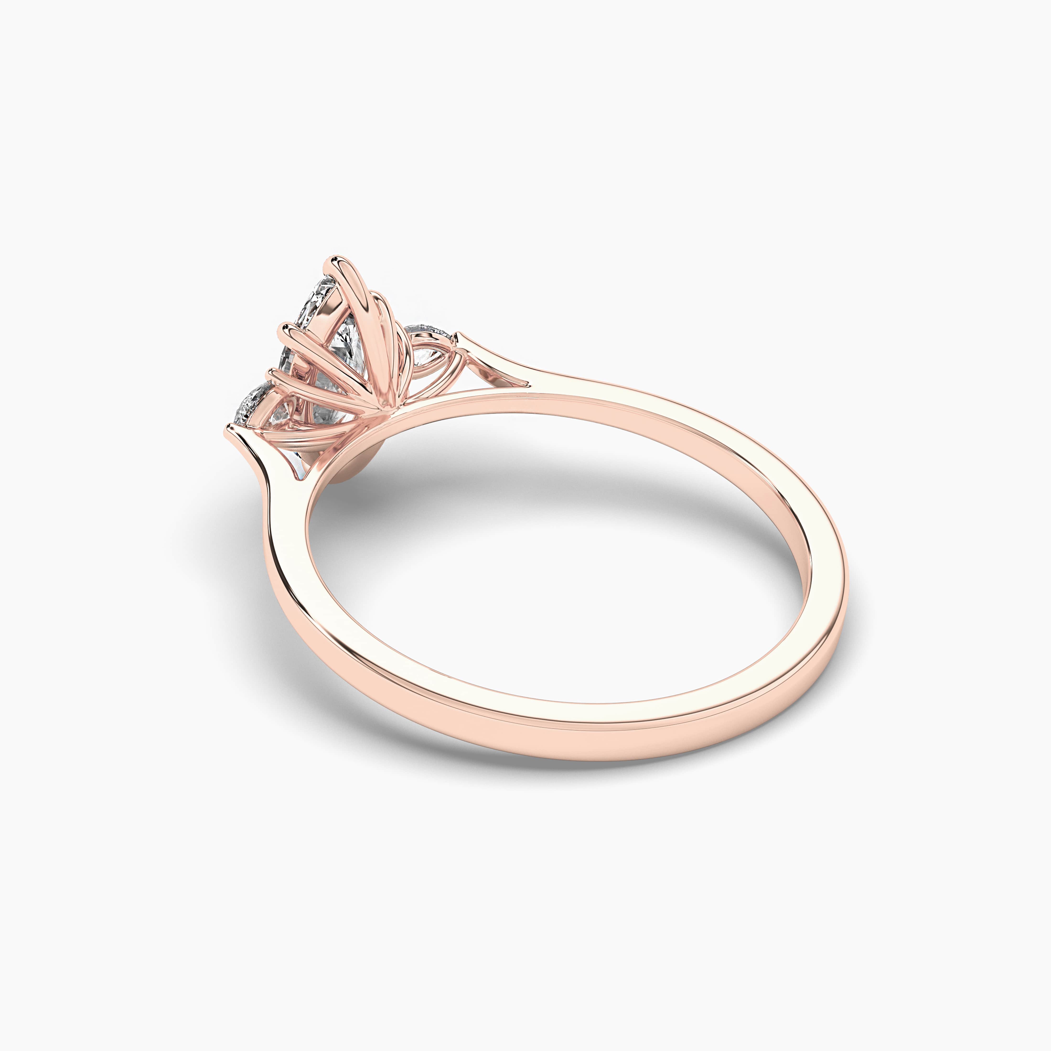  ROSE GOLD MARQUISE CUT DIAMOND ENGAGEMENT RING