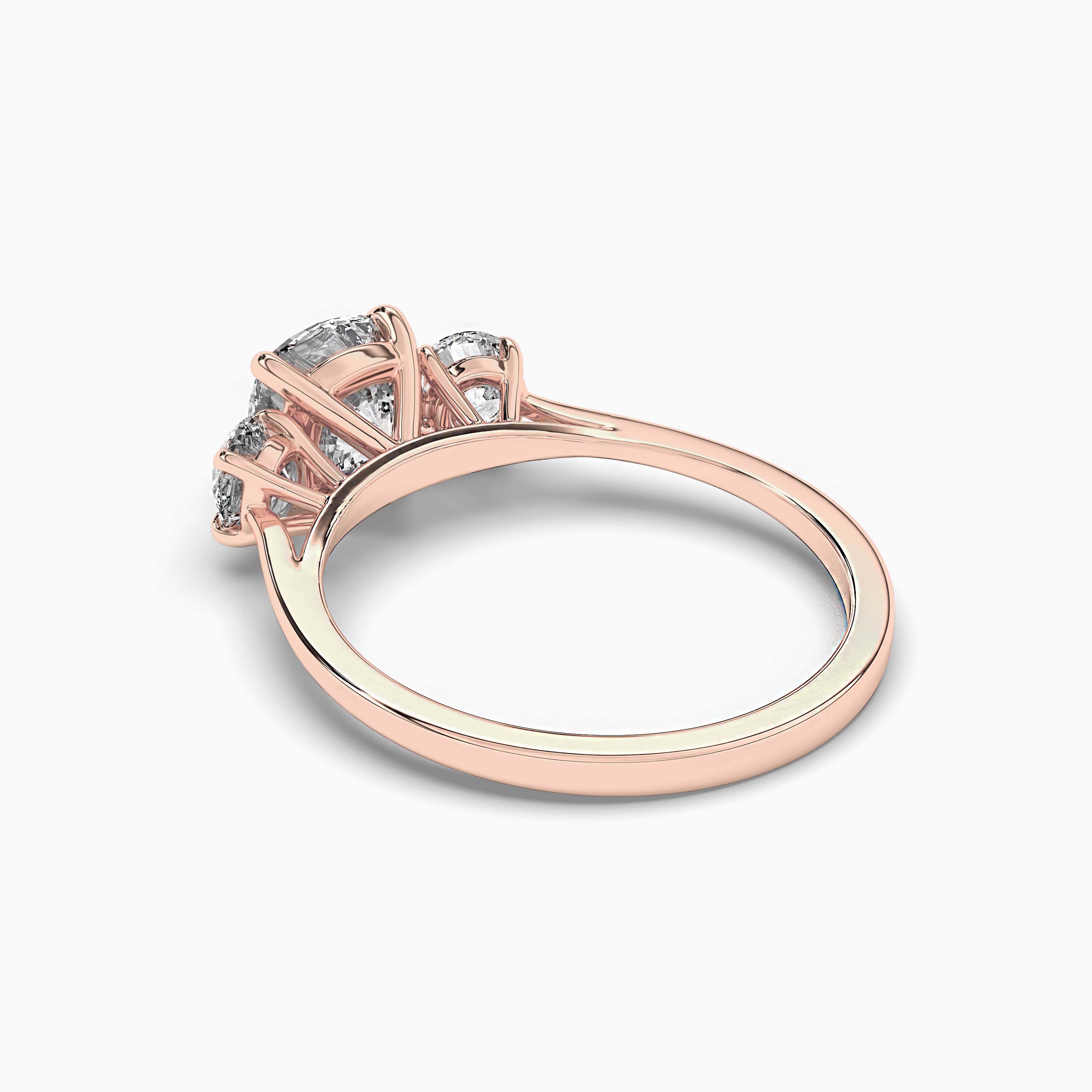 Rose Gold Cushion Diamond Engagement Ring