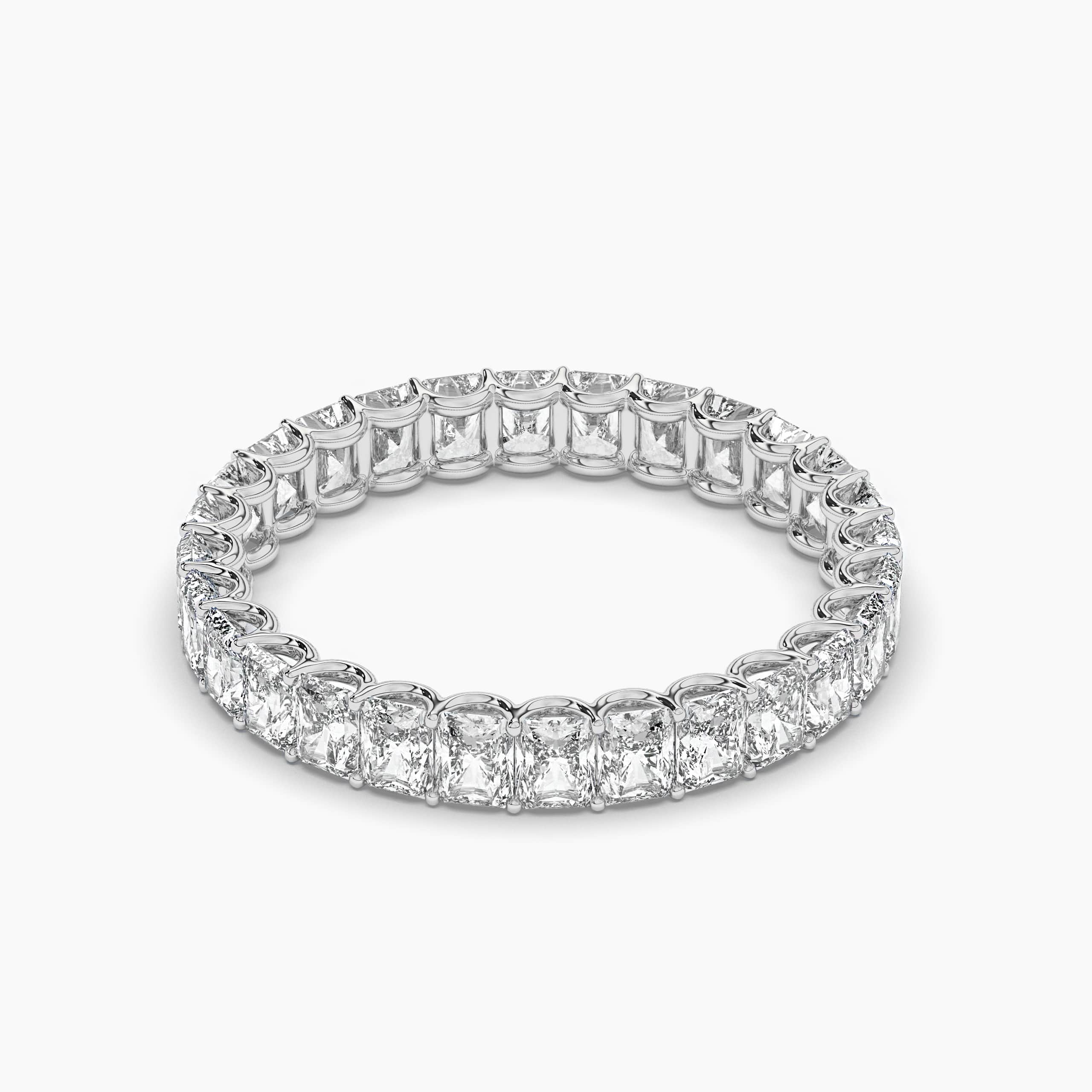 RADIANT-CUT DIAMOND ETERNITY BAND WHITE GOLD FOR WOMAN