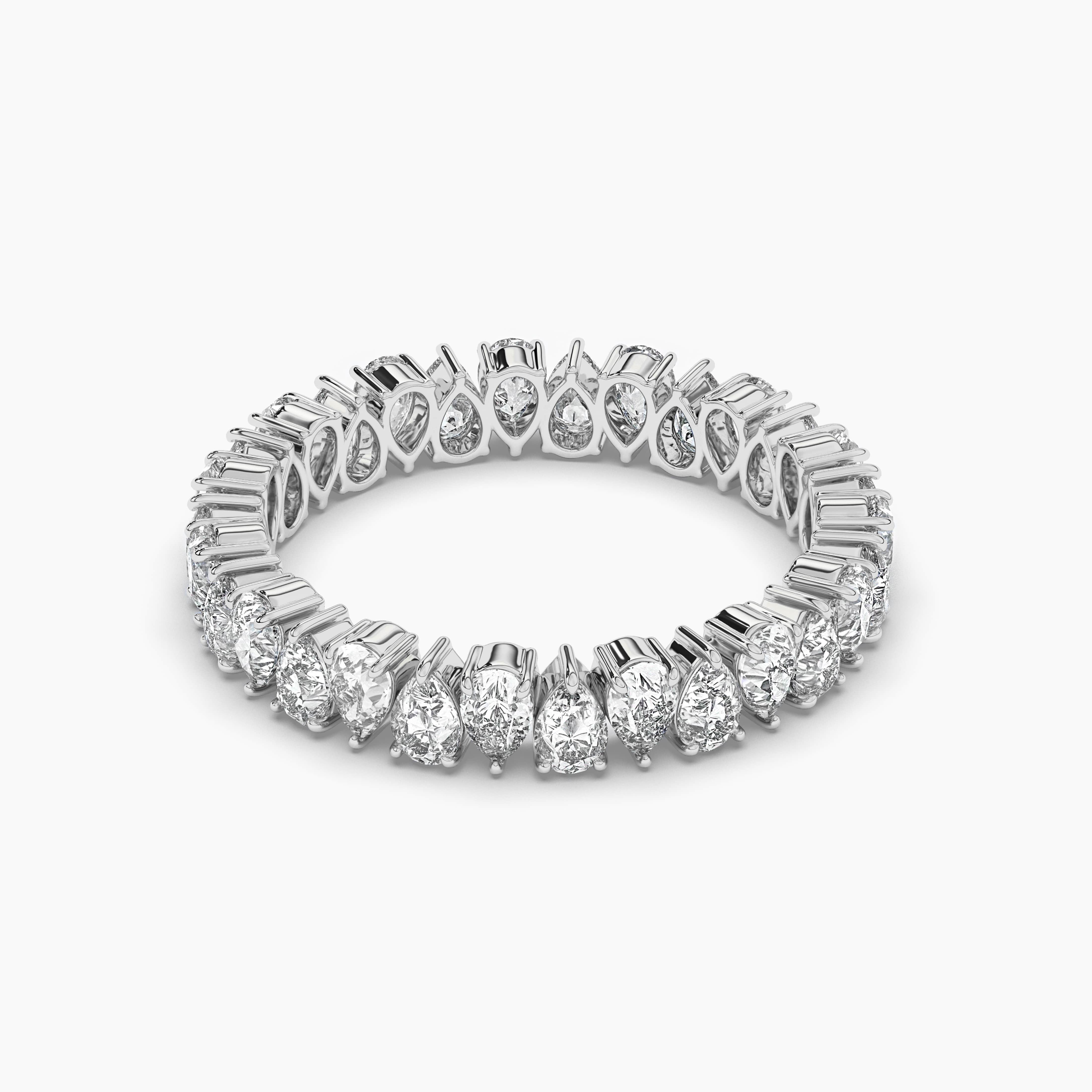 ETERNITY DIAMOND WHITE GOLD DAINTY RING WEDDING BAND