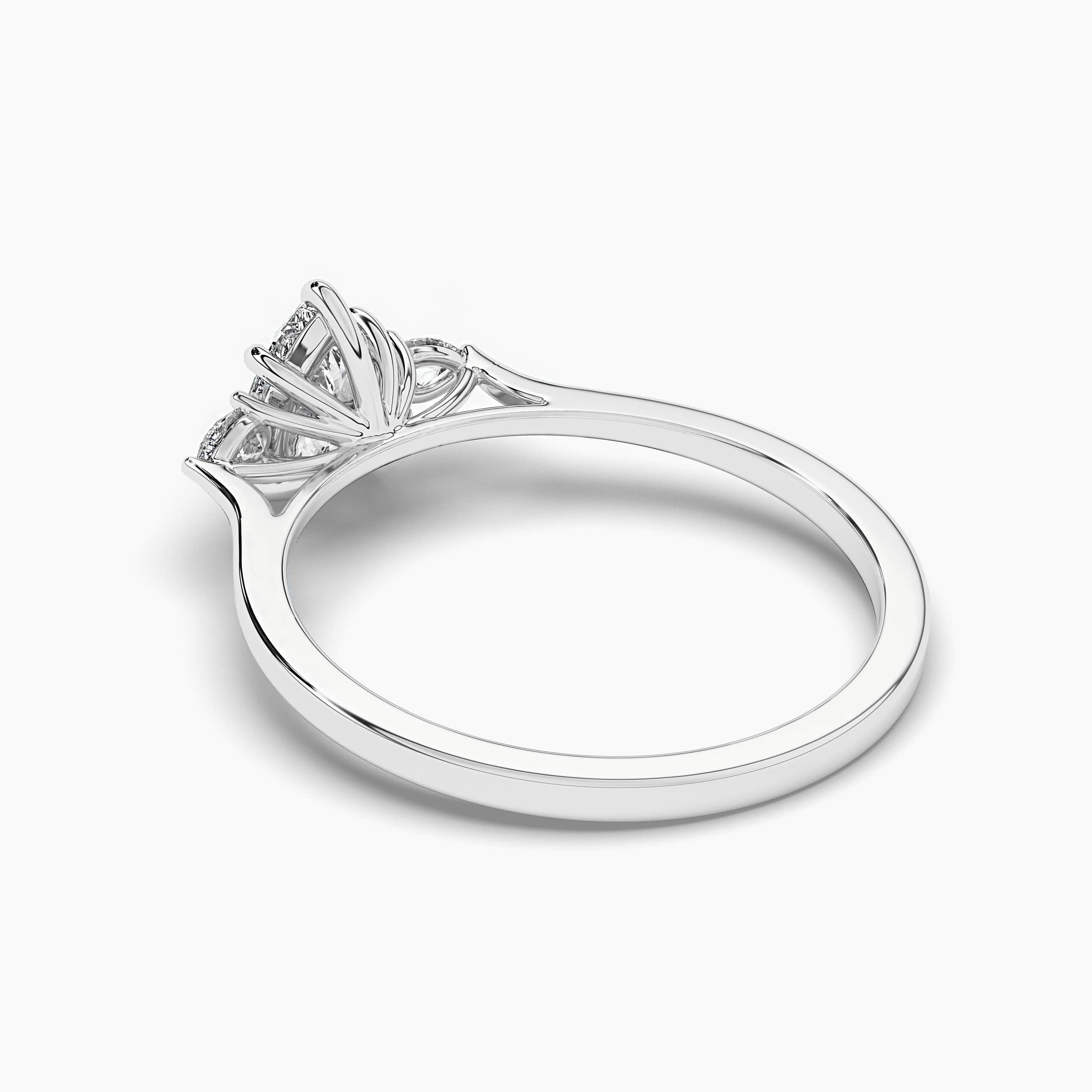 pear Engagement Ring With Pear Side Stones