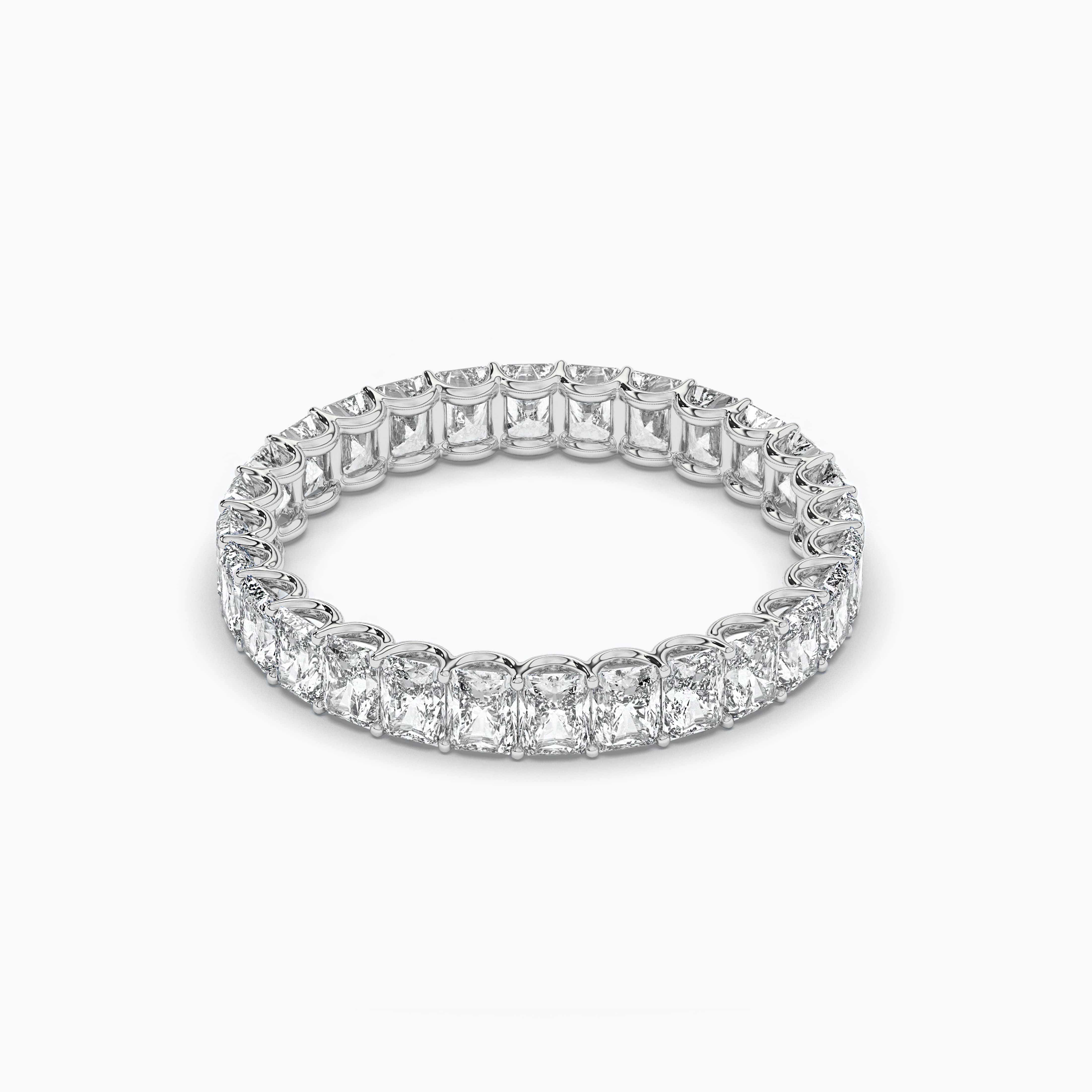 RADIANT-CUT DIAMOND ETERNITY BAND WHITE GOLD FOR WOMAN