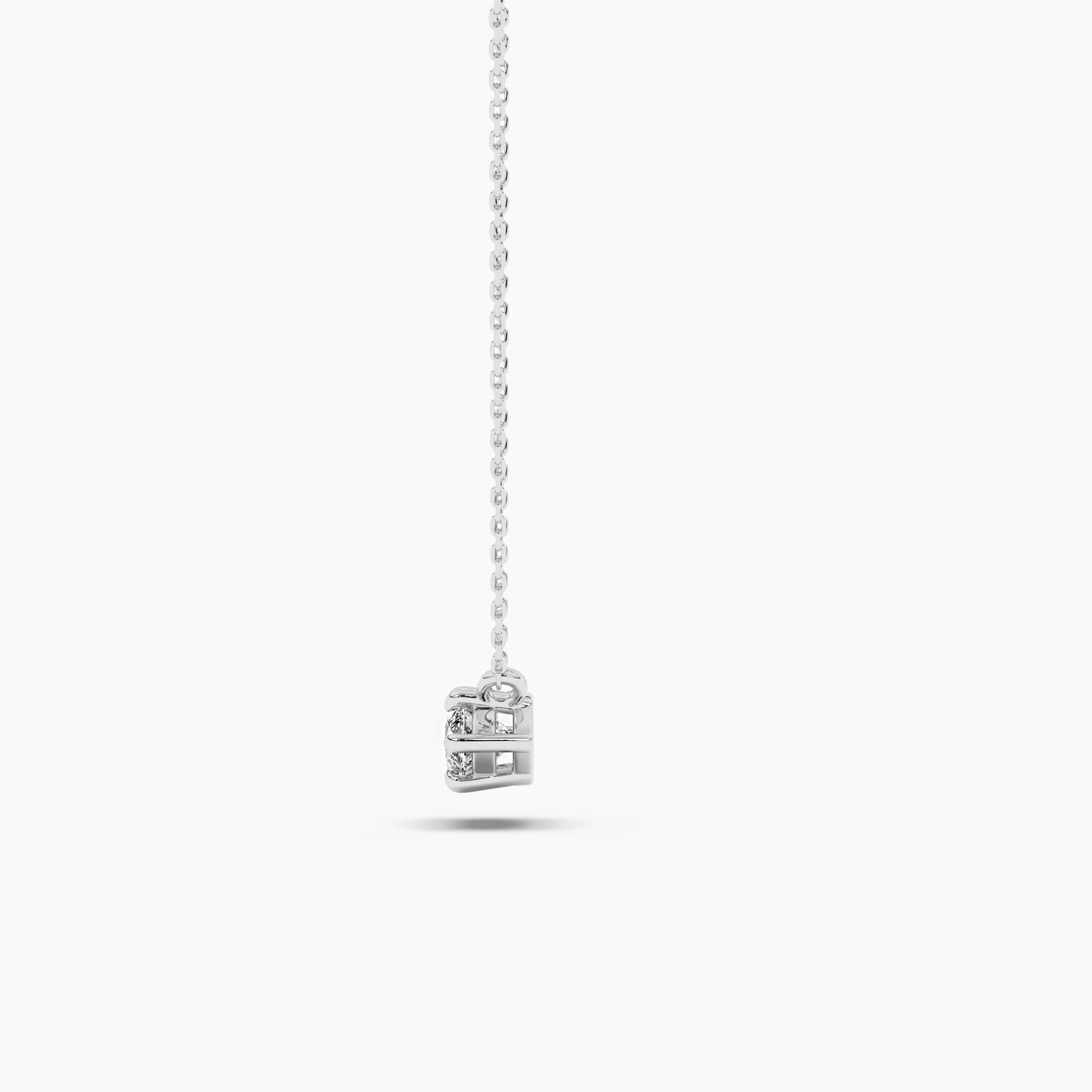 Pendant with a Bezel Set Marquise Diamond White Gold