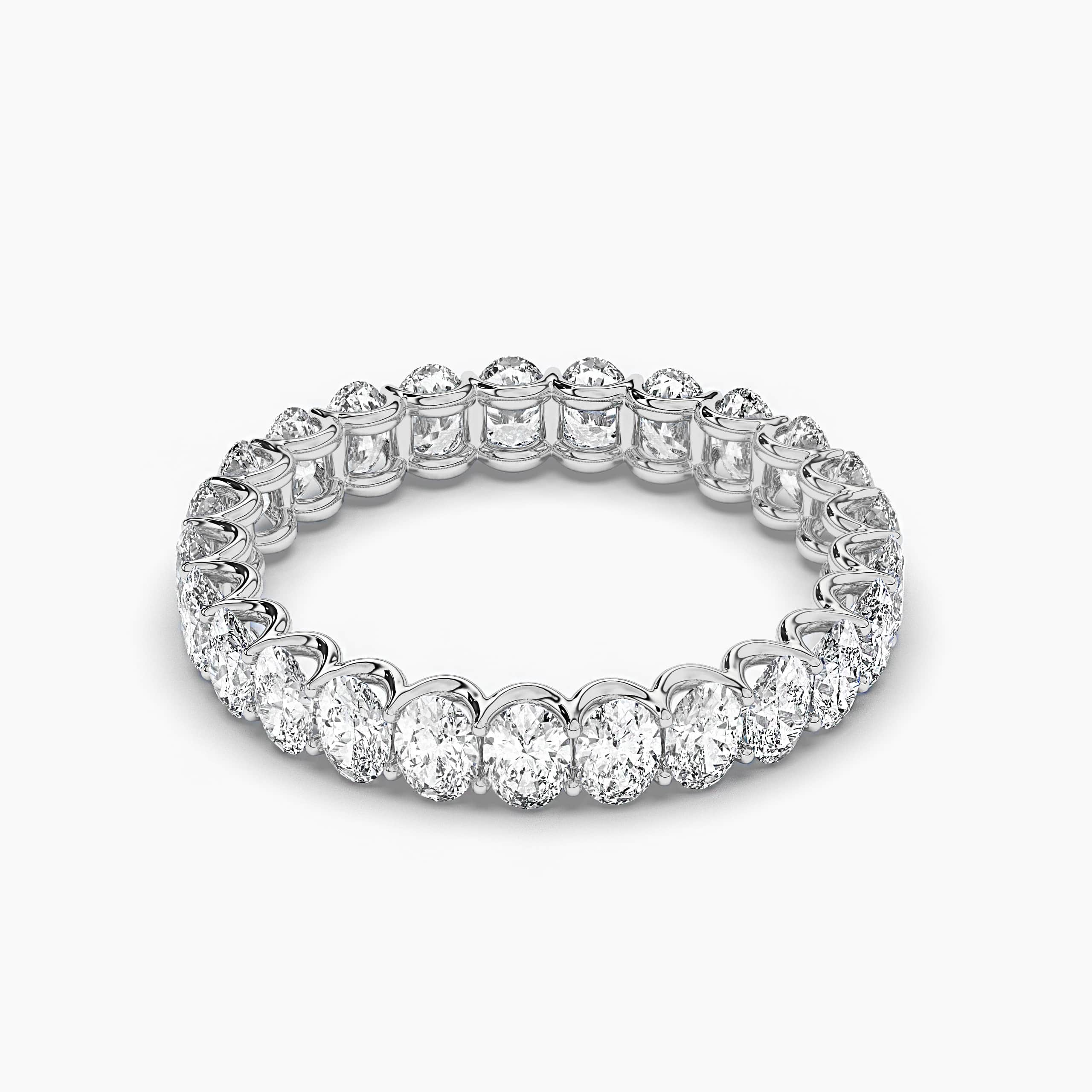 Oval Eternity Diamond Ring in White Gold 