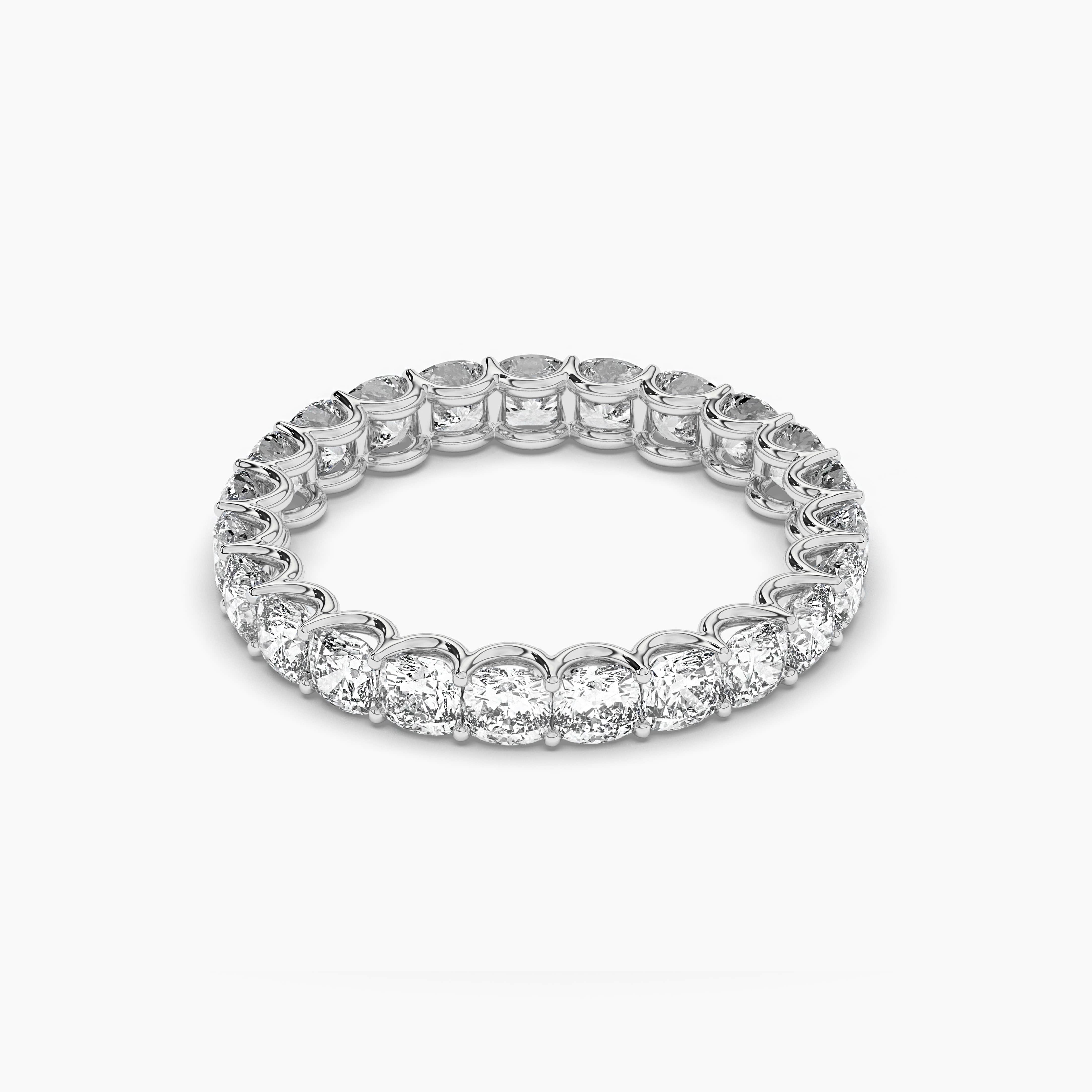 Cushion Eternity Band White Gold