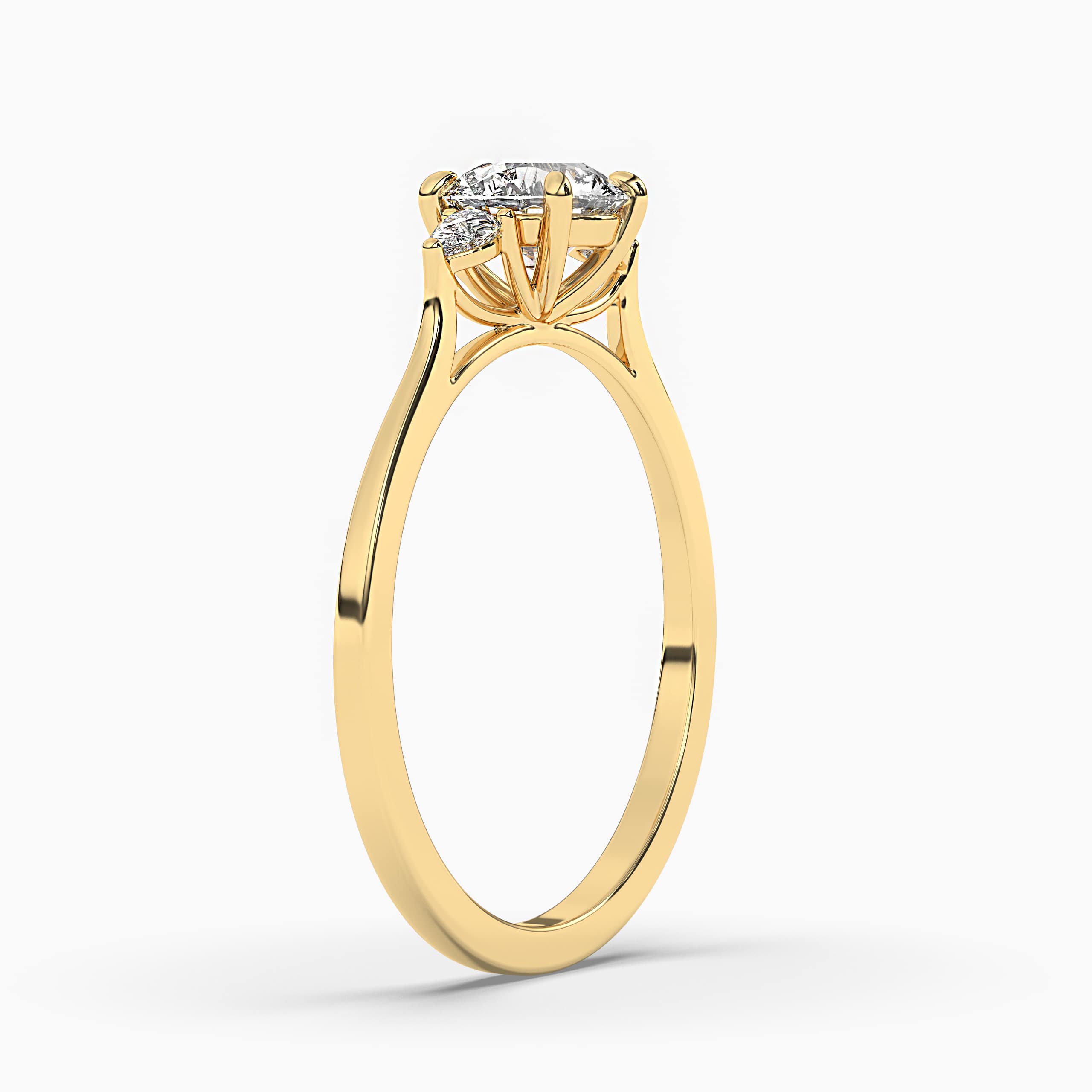 The Three Stone Round Brilliant Engagement Ring