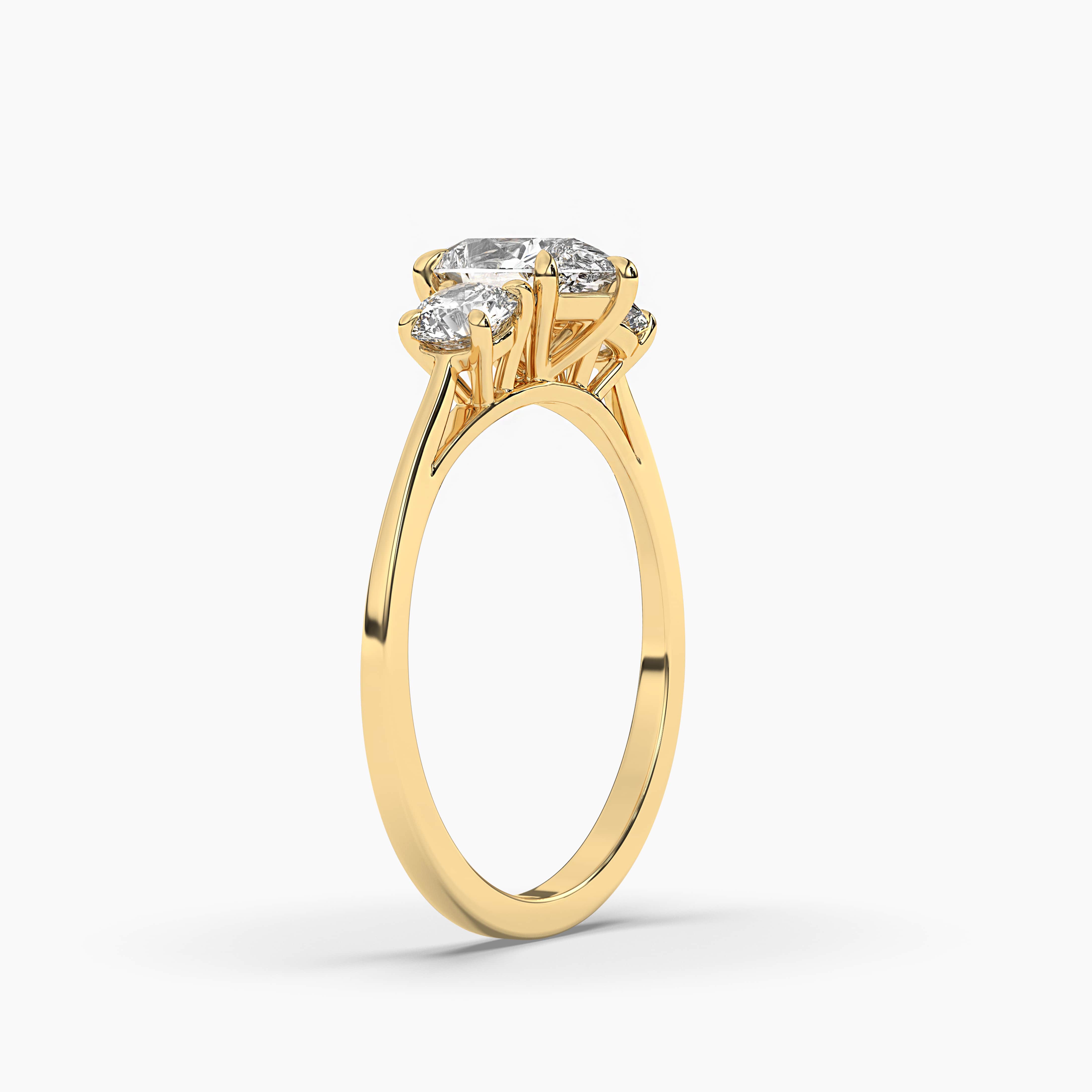 Pear Shape Gold Dainty Engagement Ring