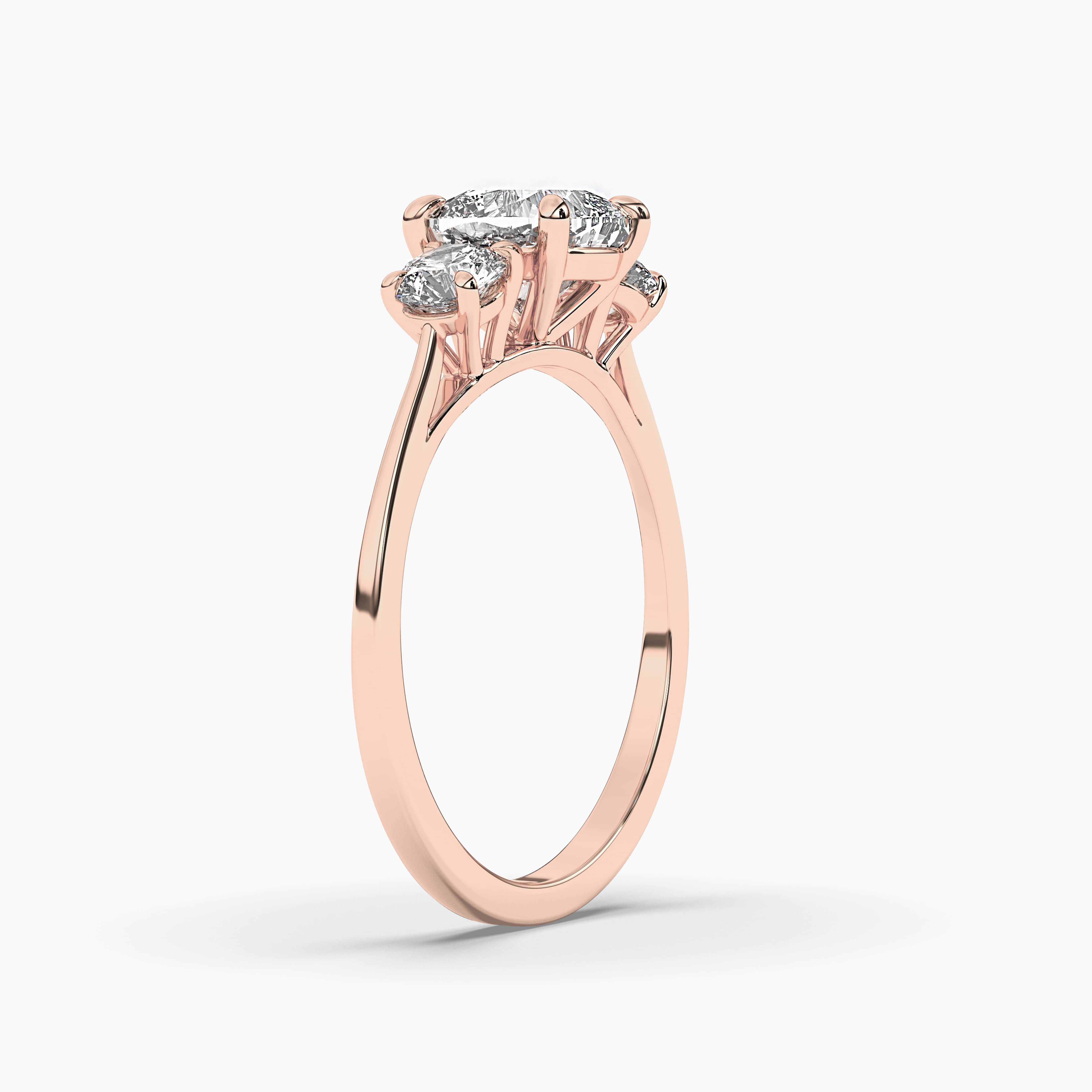 Cushion Cut Engagement Ring Rose Gold