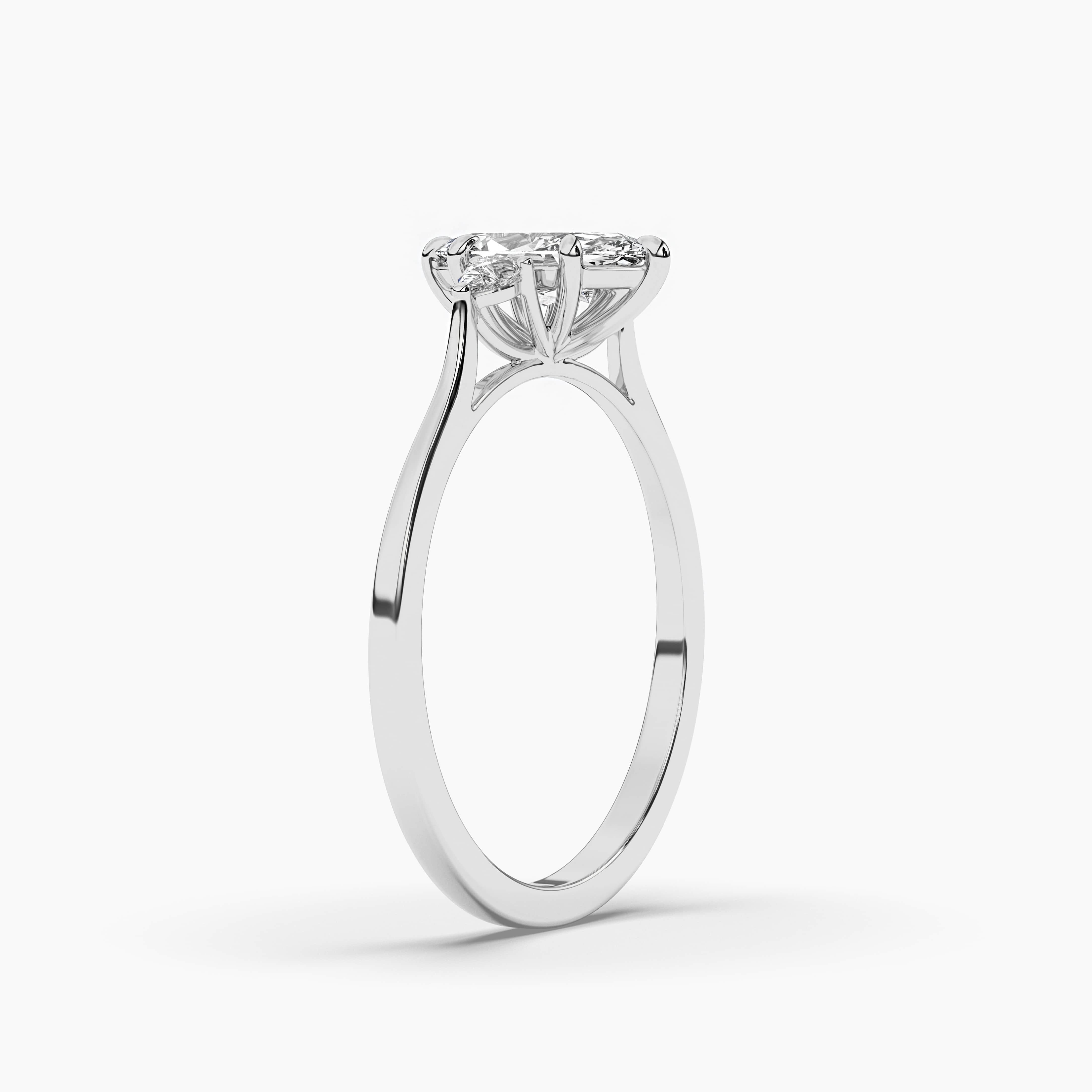 Marquise Cut Diamond Solitaire Engagement Ring White Gold