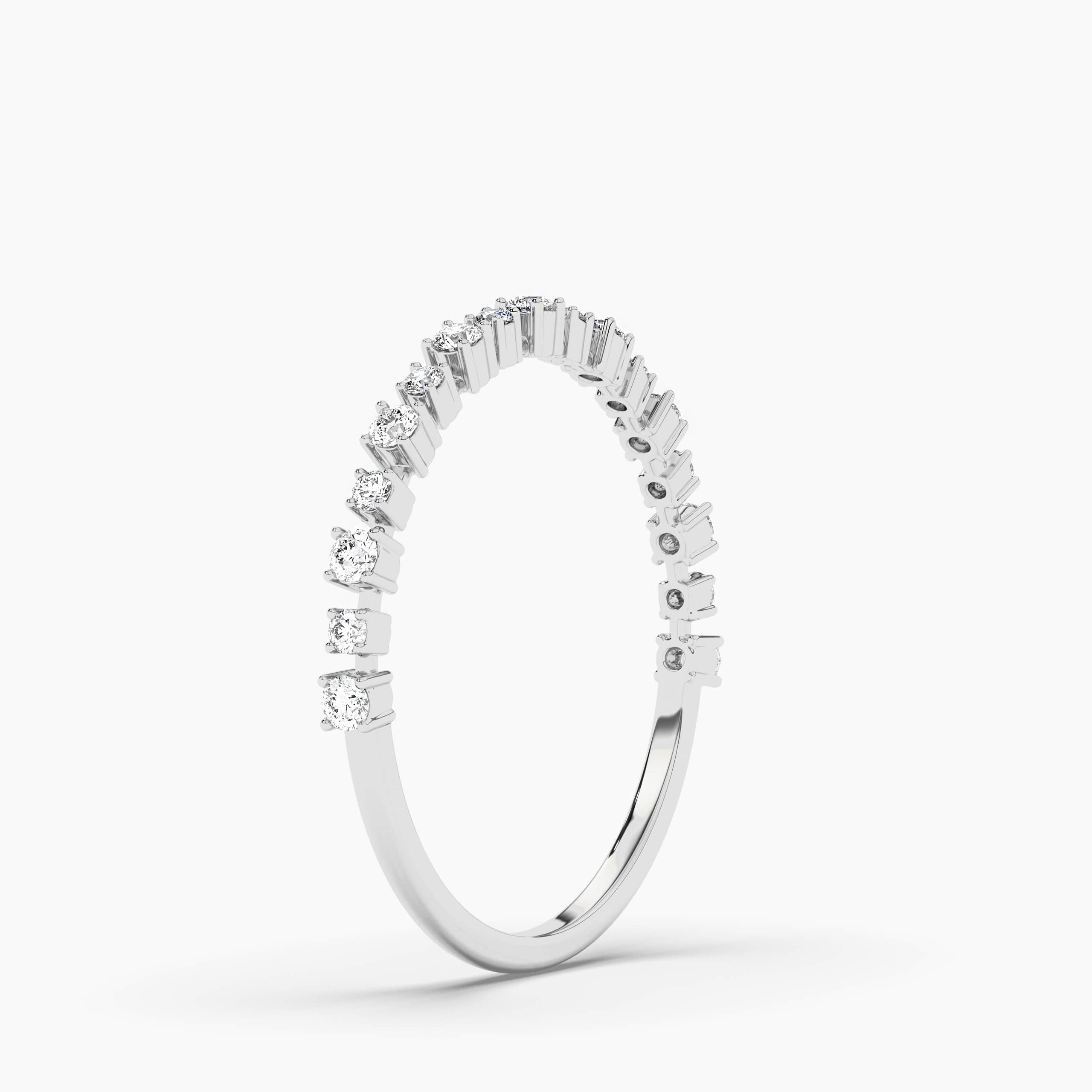 Diamond Engagement Ring  Eternity Wedding Band Solid  White Gold