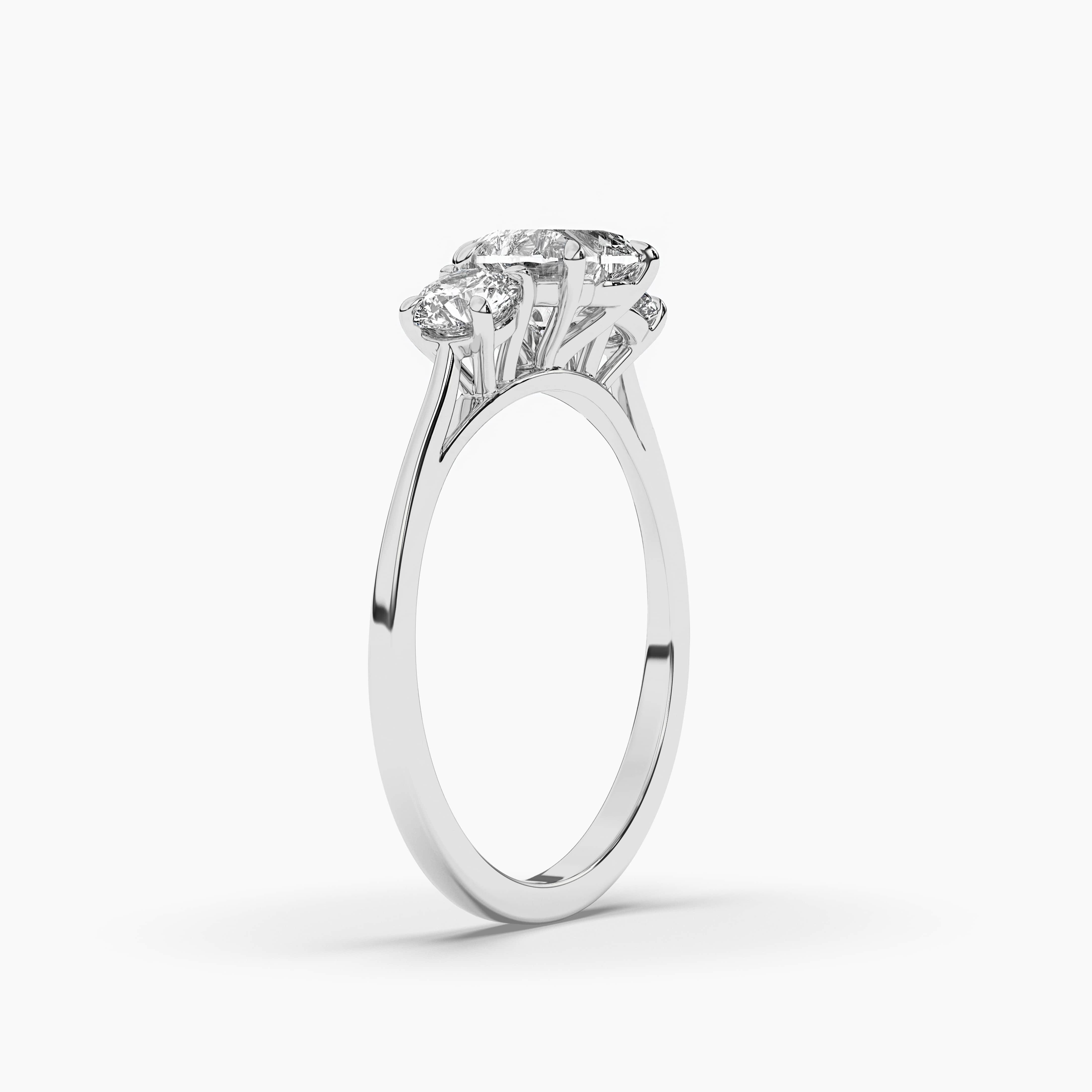 Heart Shaped Diamond Solitaire Ring White Gold