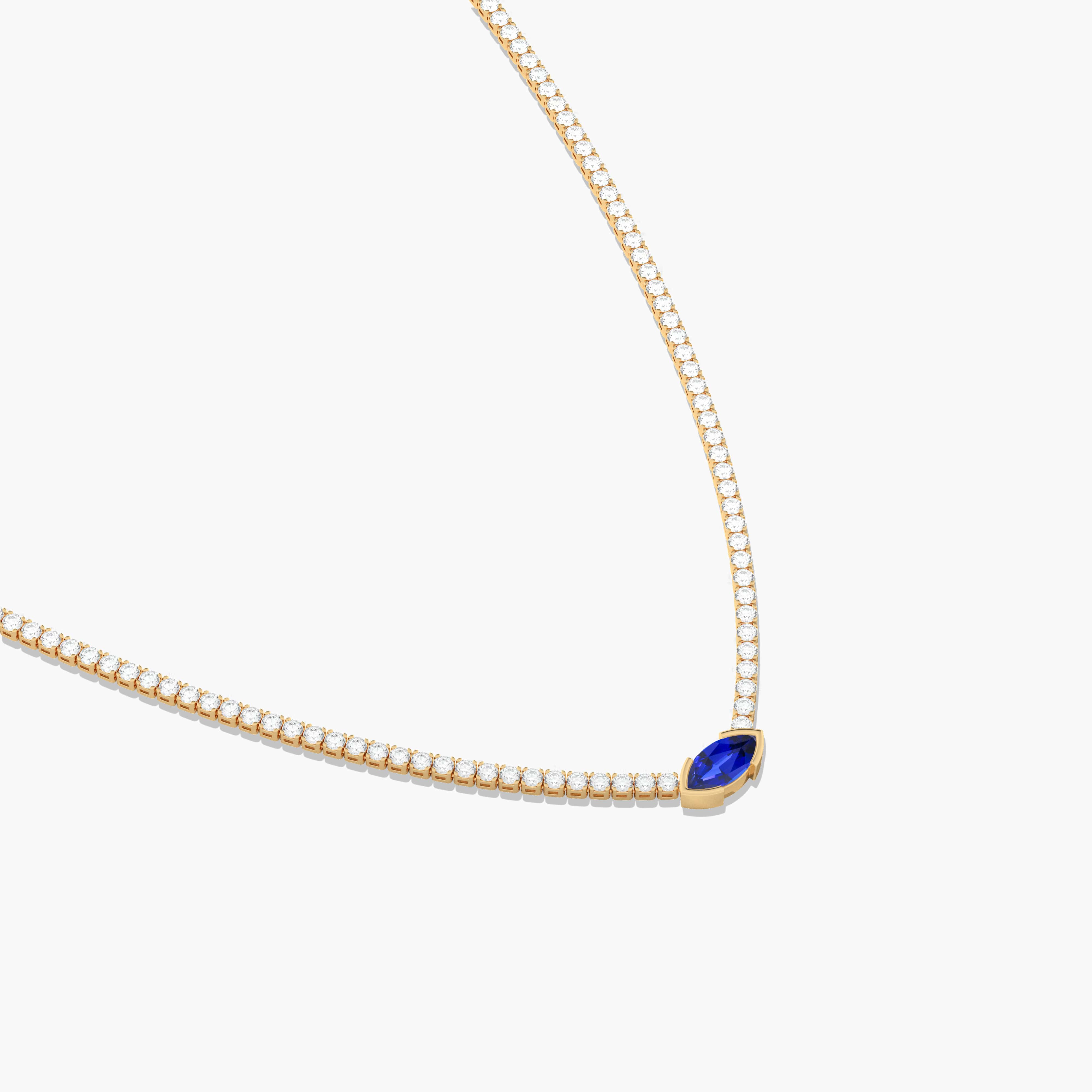 blue sapphire pendant necklace