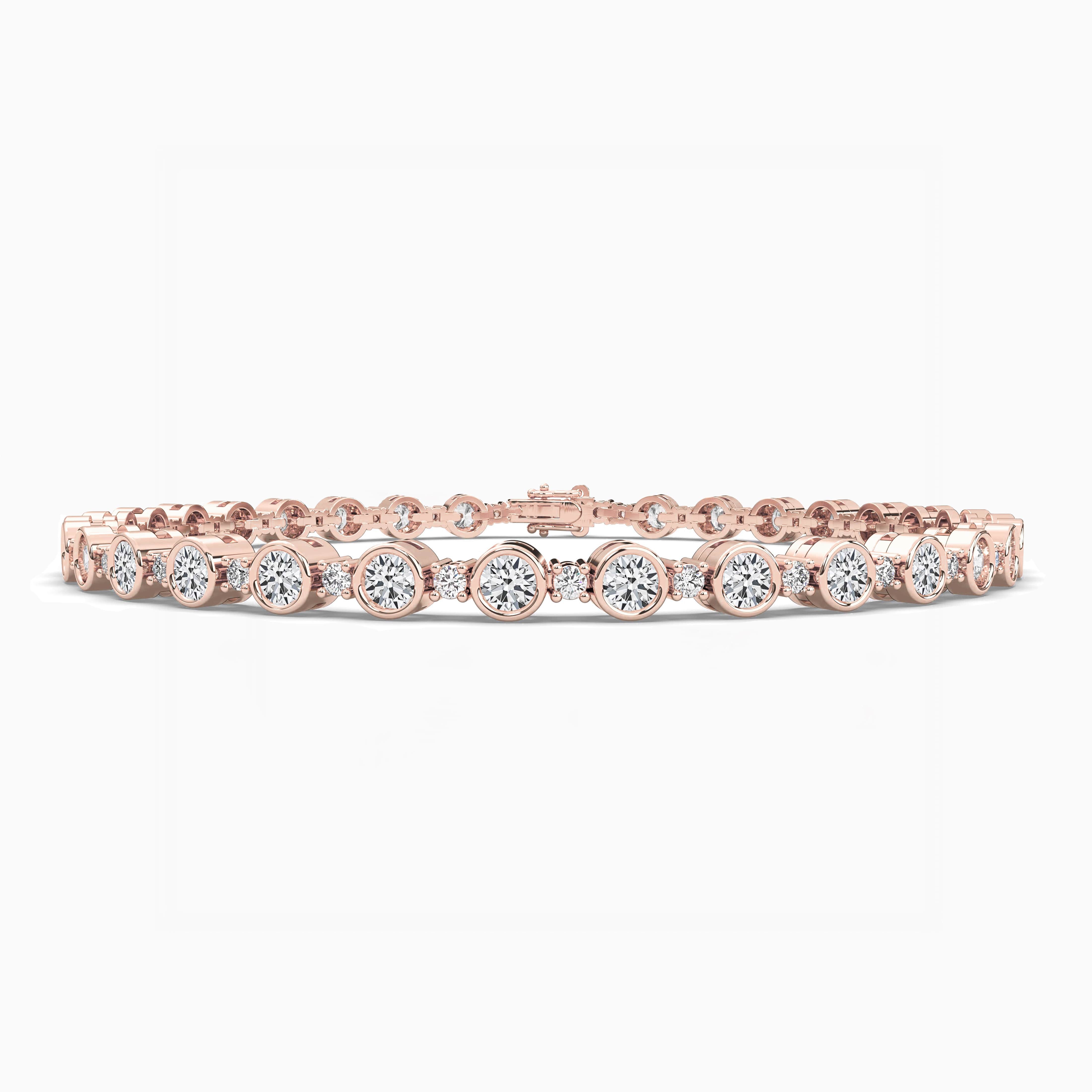 Diamond Tennis Bracelet Rose Gold