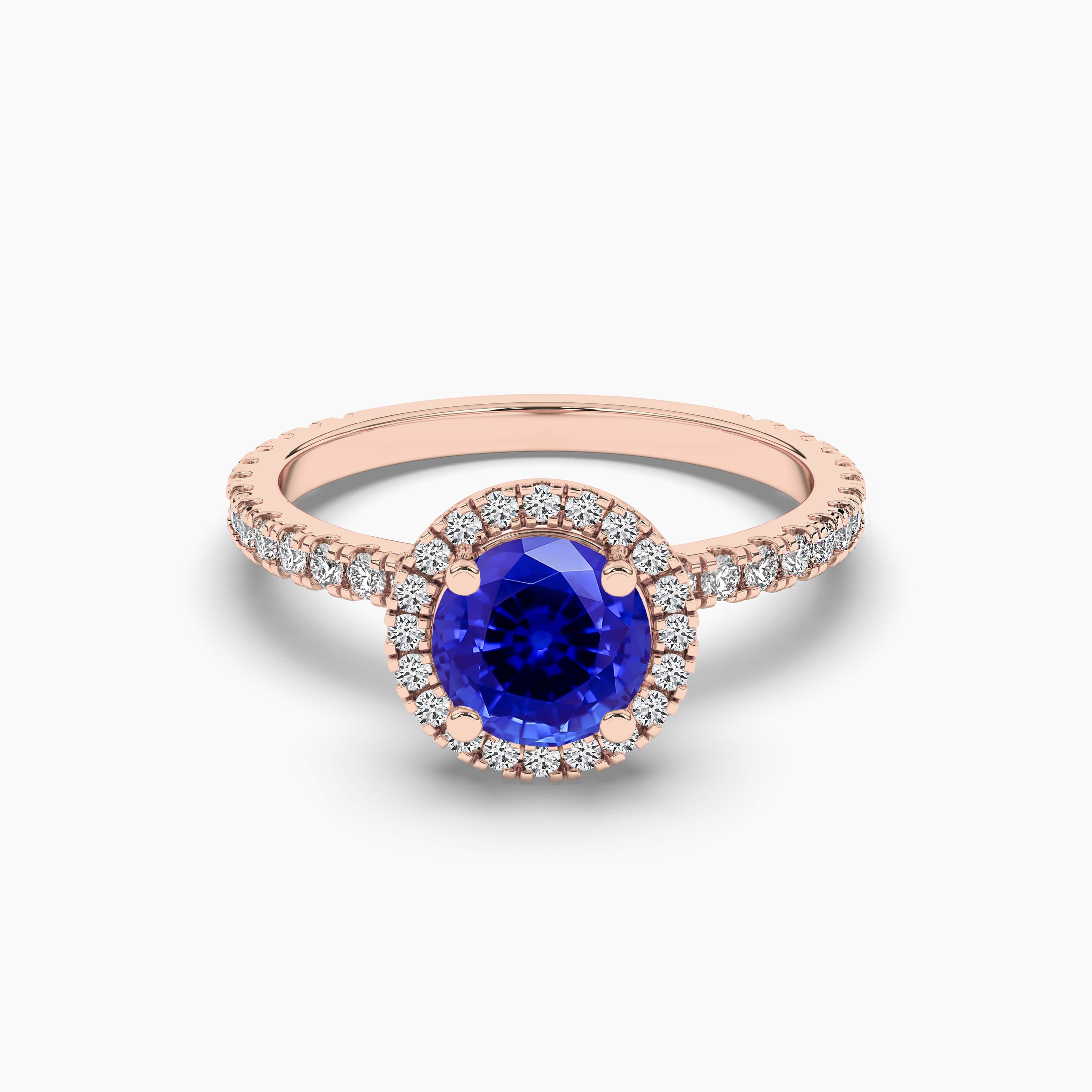 Sapphire Engagement Rings in rose Gold