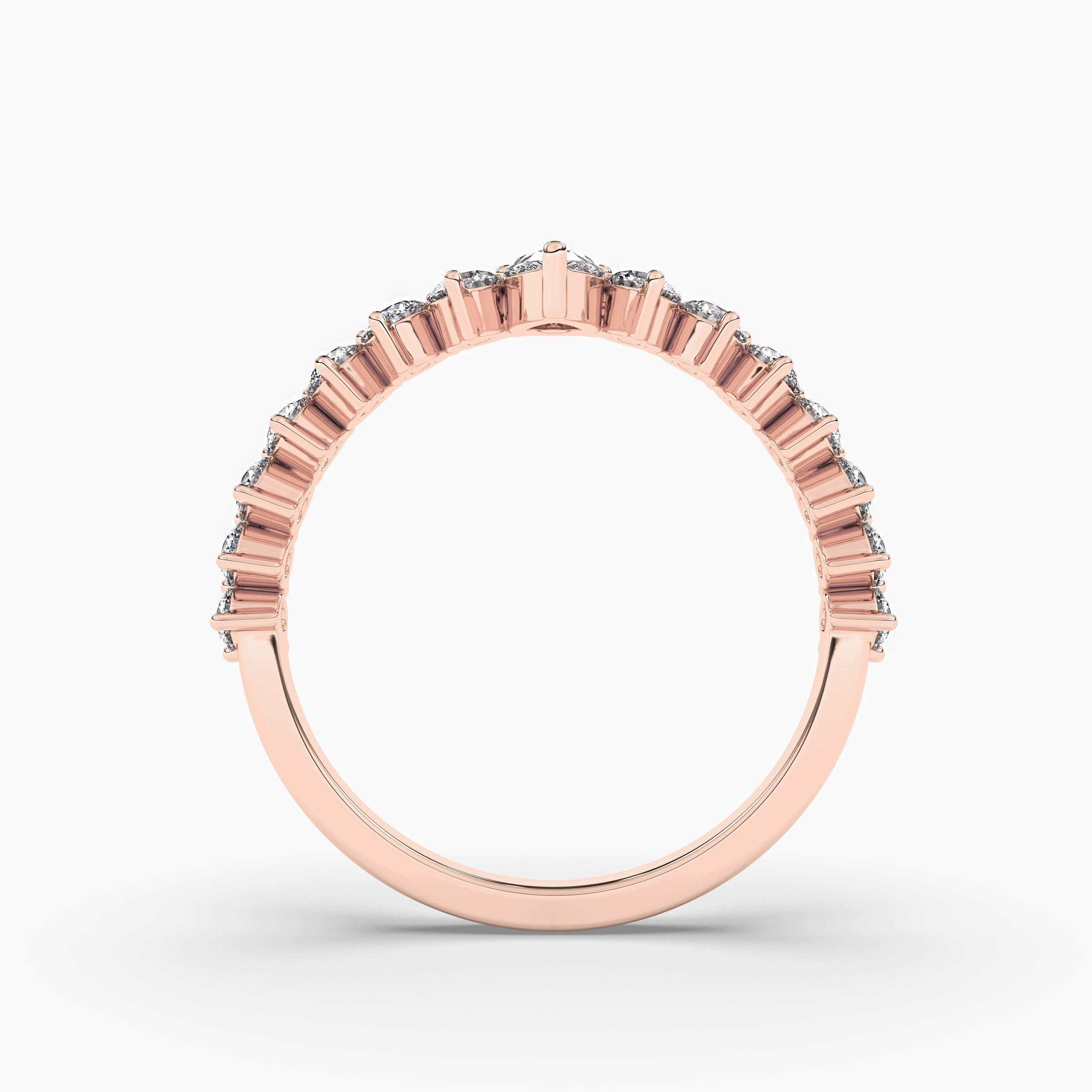 Diamond Engagement Ring Pear & Round Rose Gold
