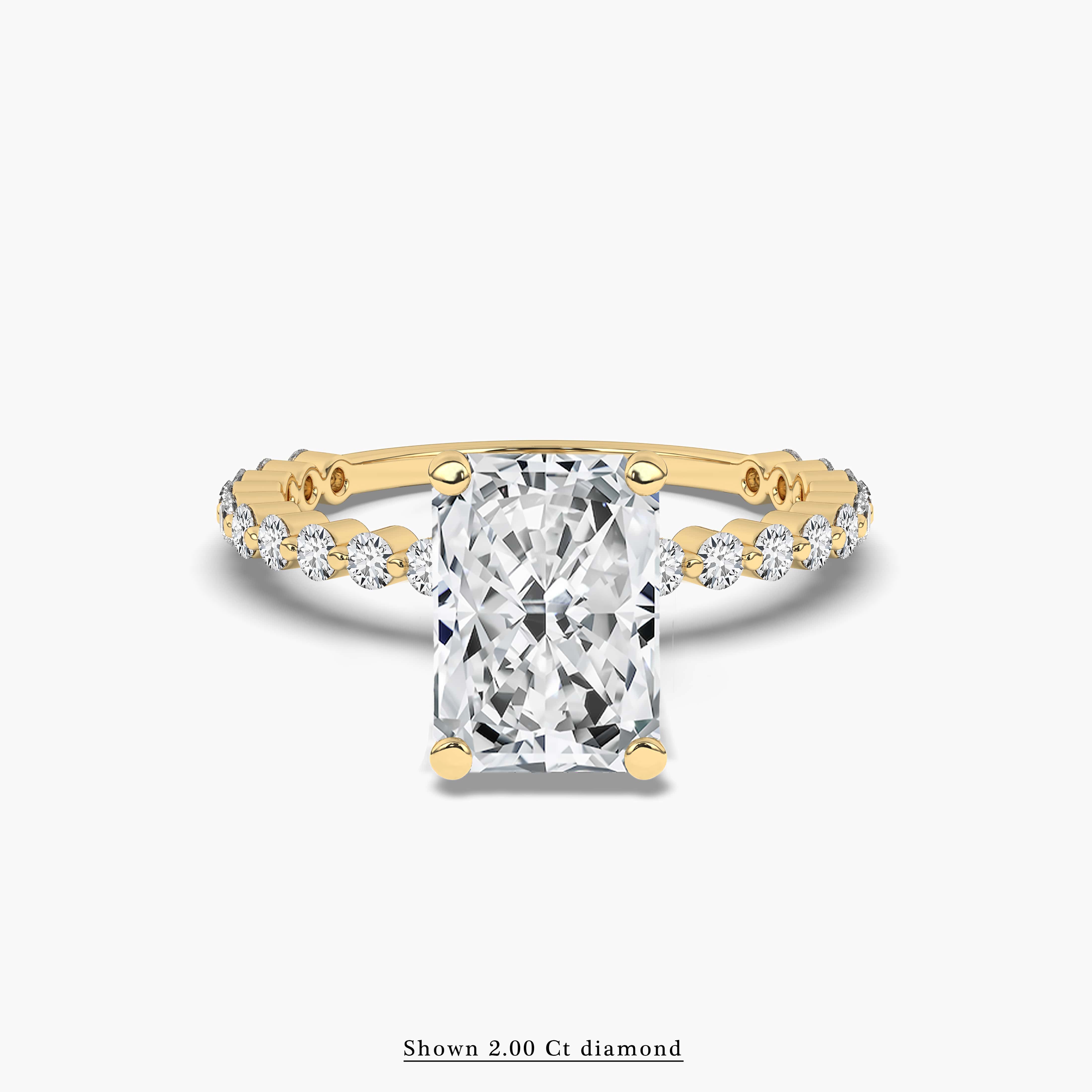 yellow gold Radiant Engagement Ring