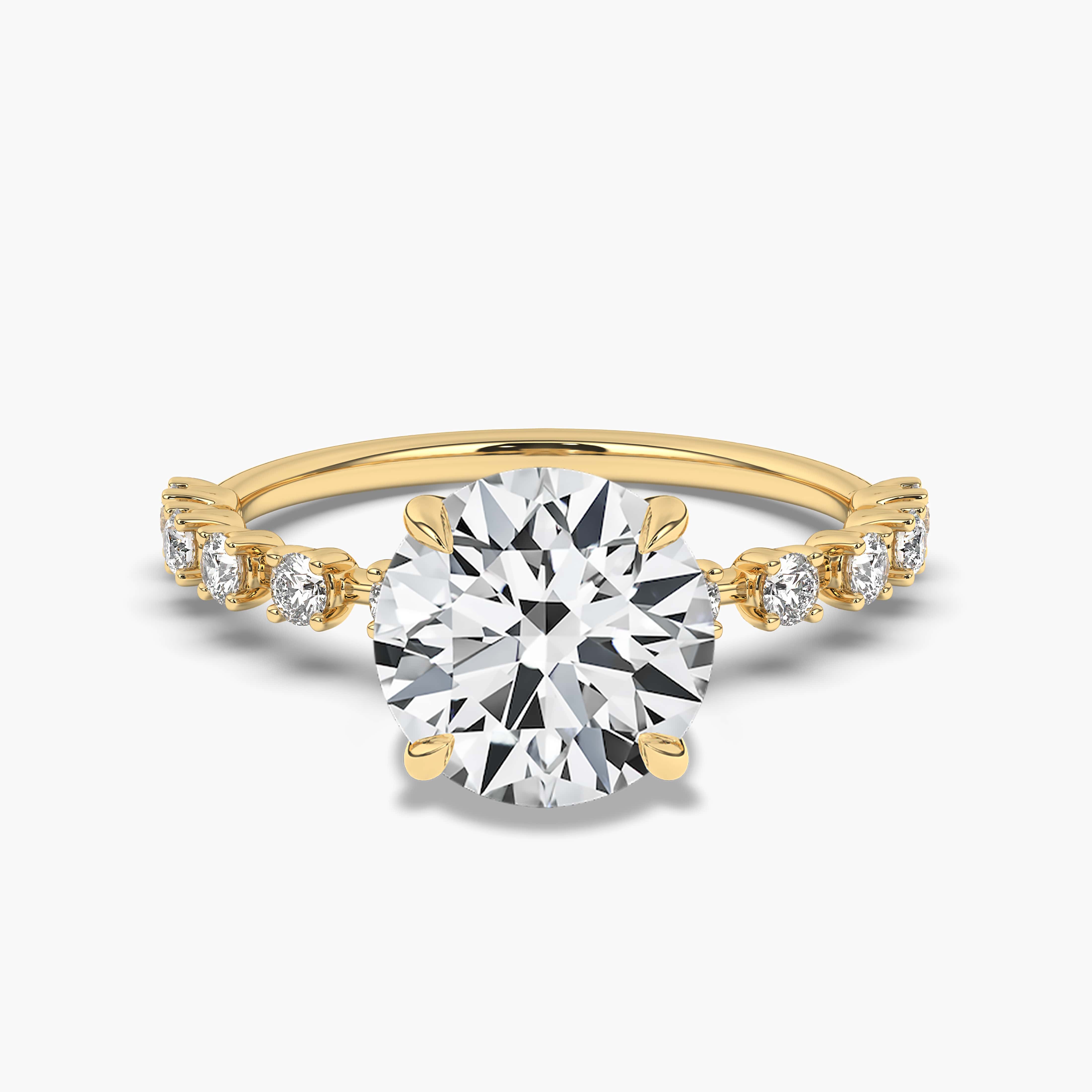 2.00ct diamond side stone engagement rings