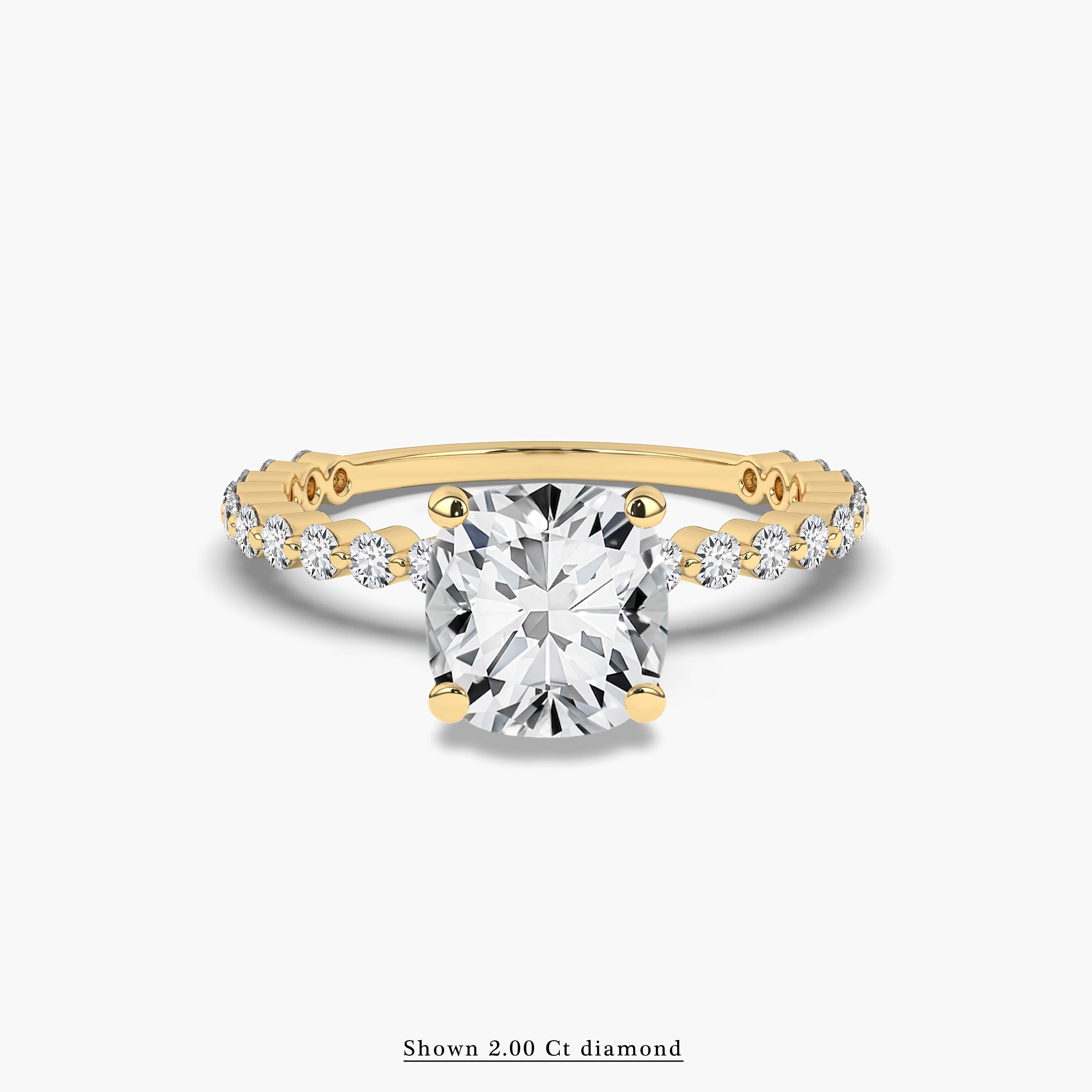  Solitaire Side Stone Ring