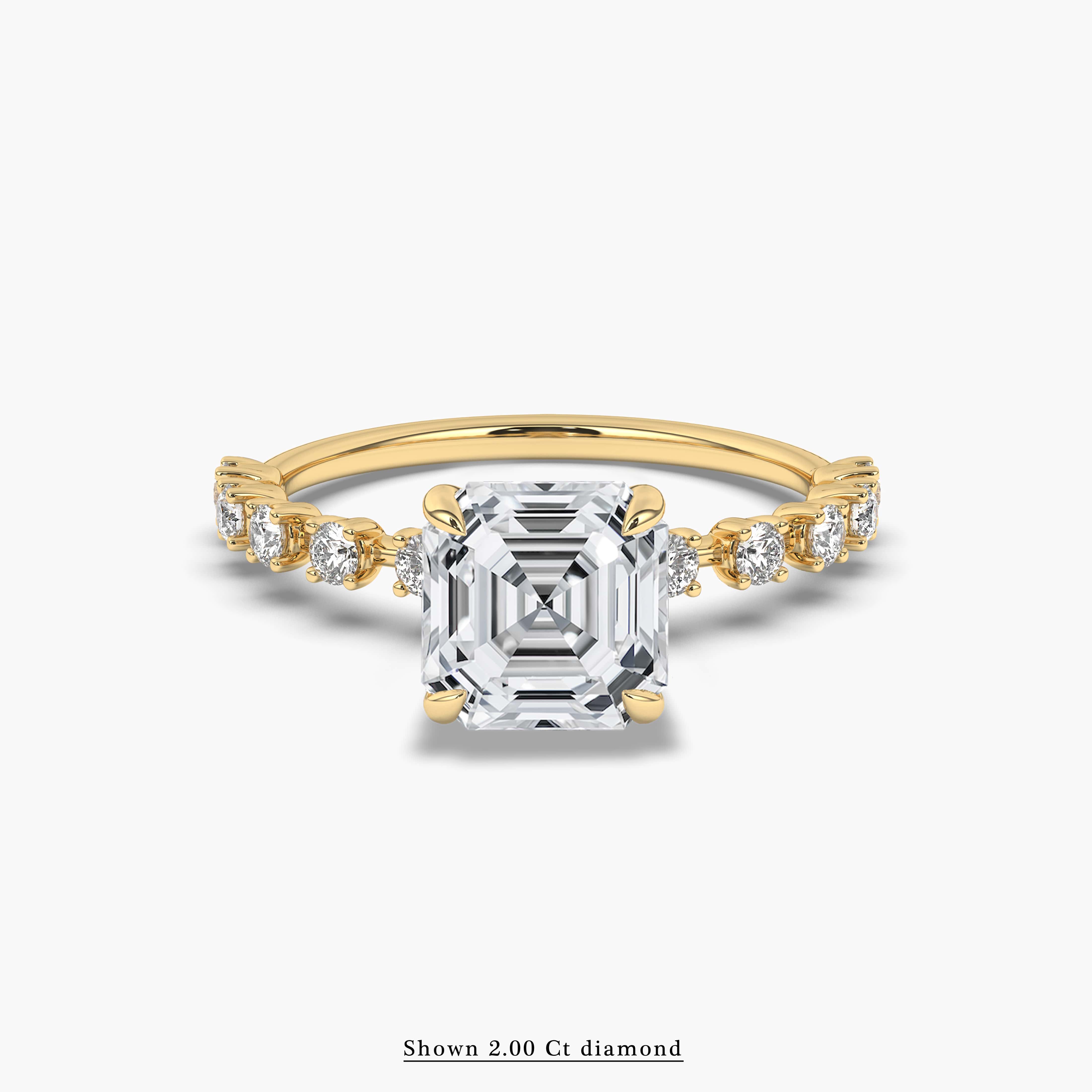 Yellow gold solitaire engagement ring