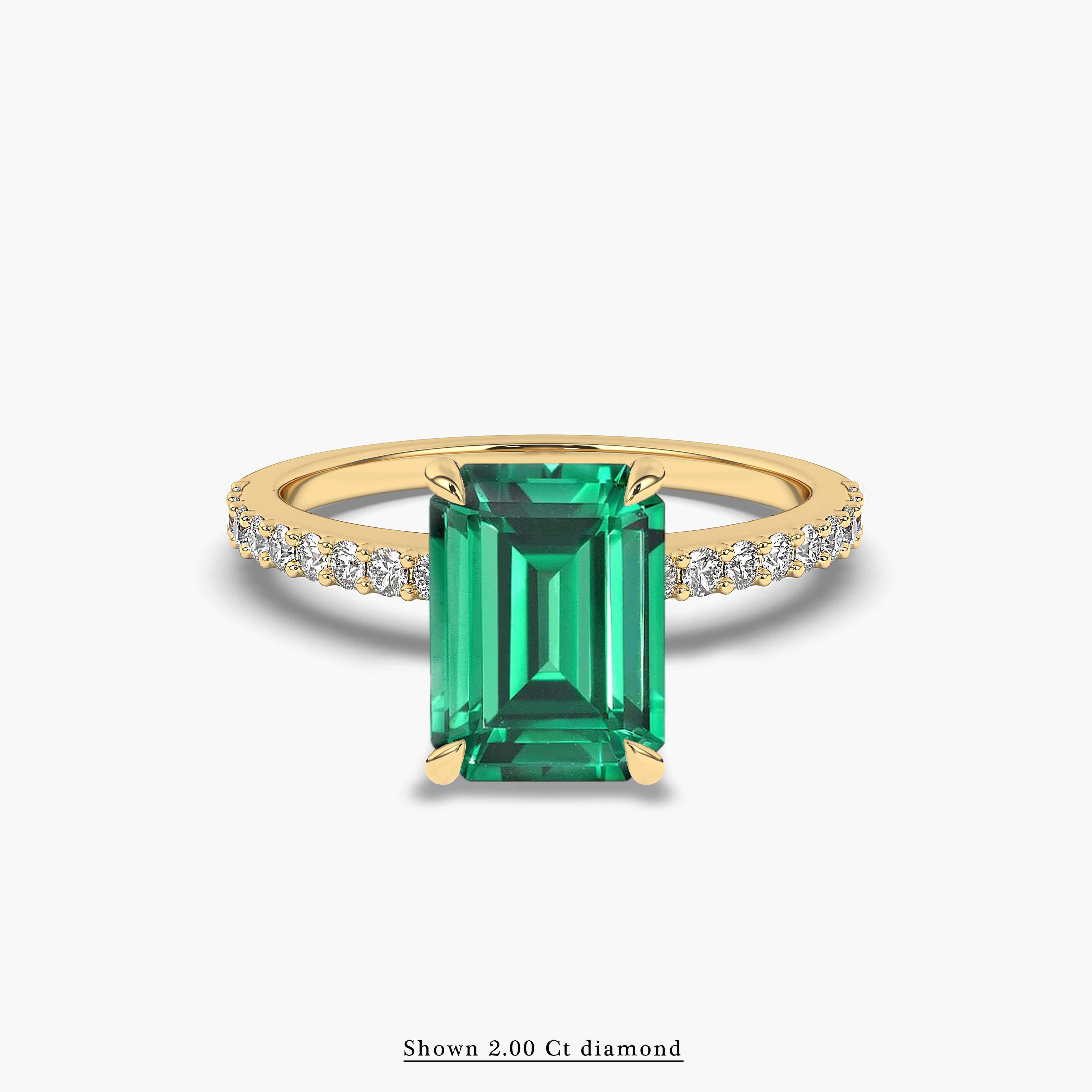 2.00 ct Emerald Engagement Ring