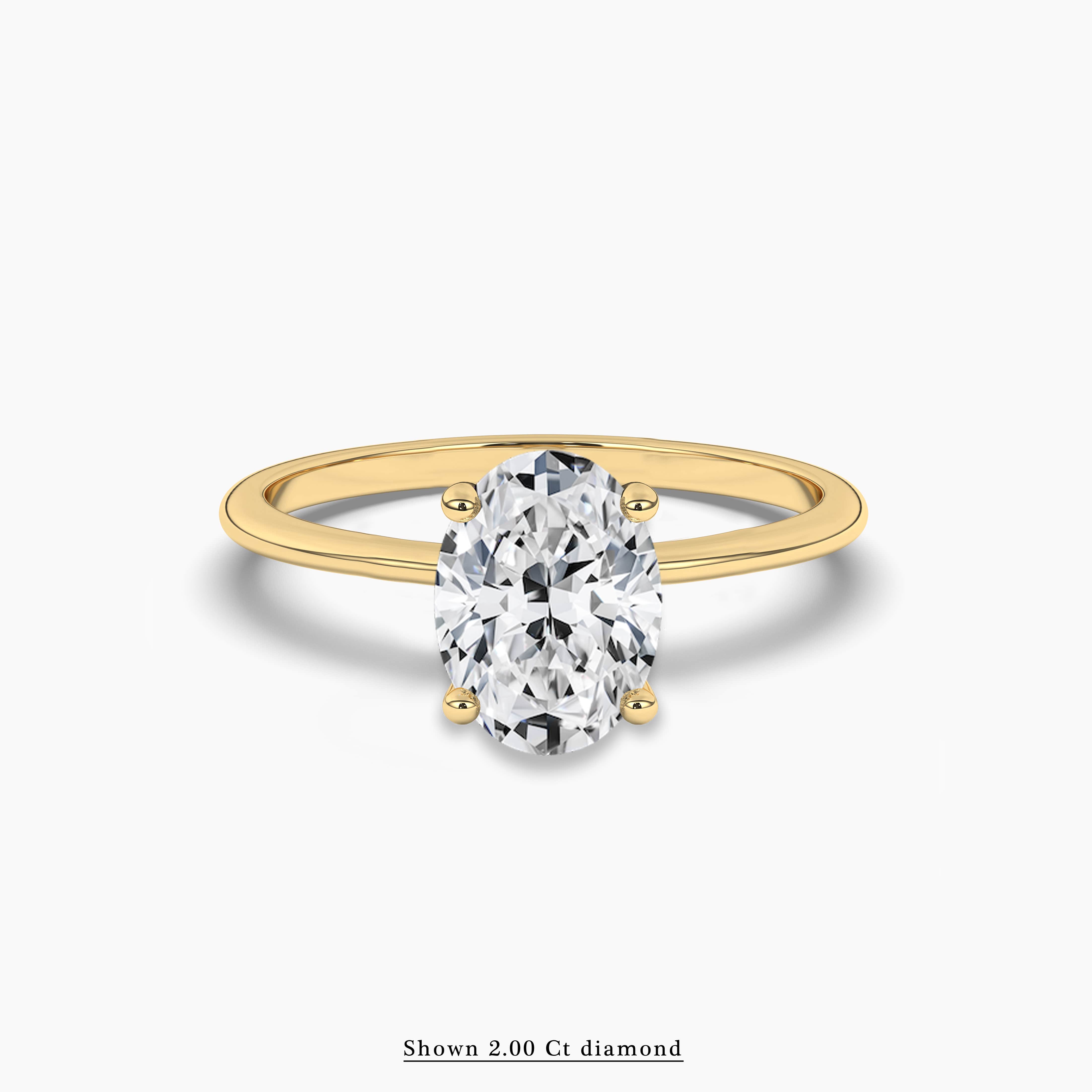 solitaire oval engagement ring