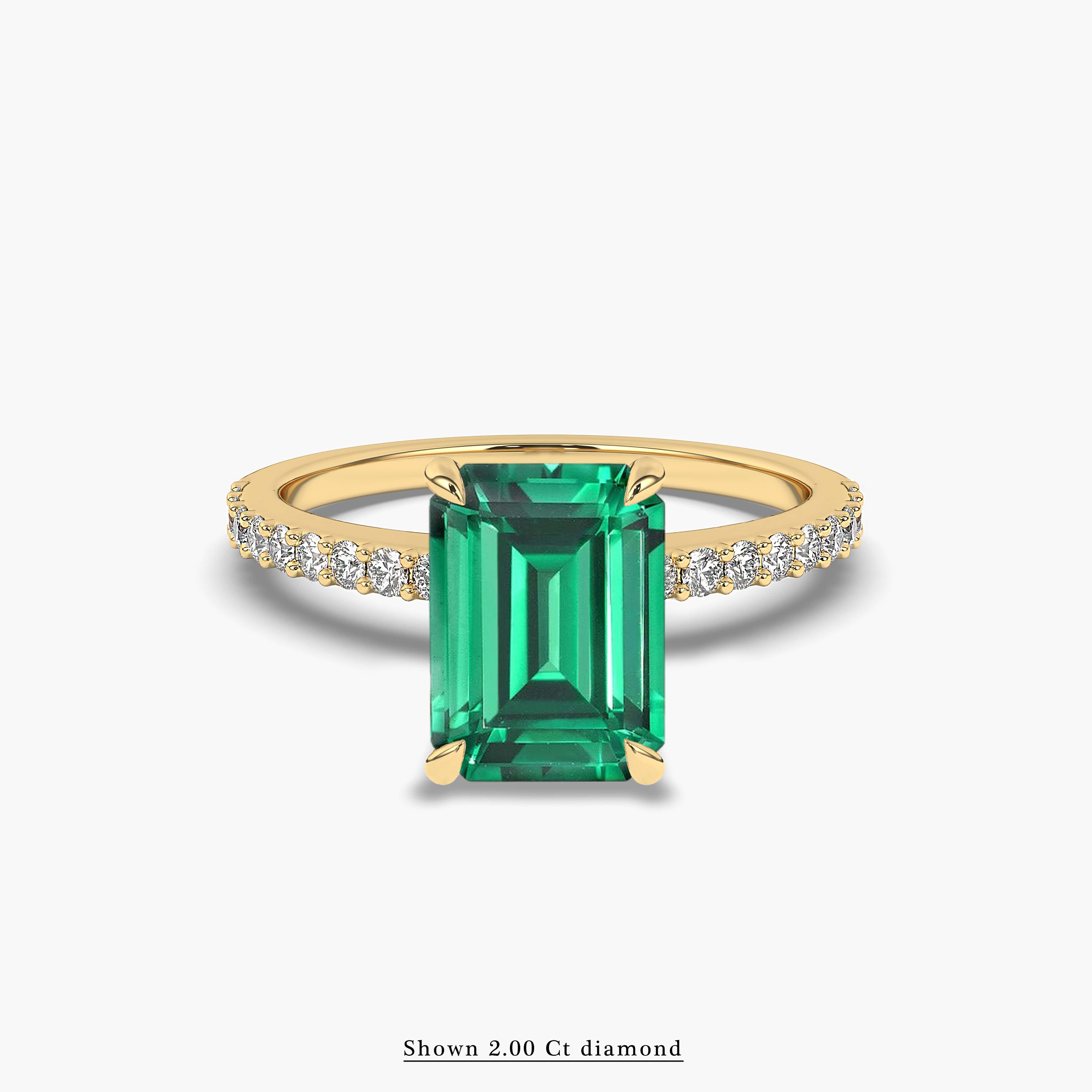 Emerald Engagement Ring Yellow Gold