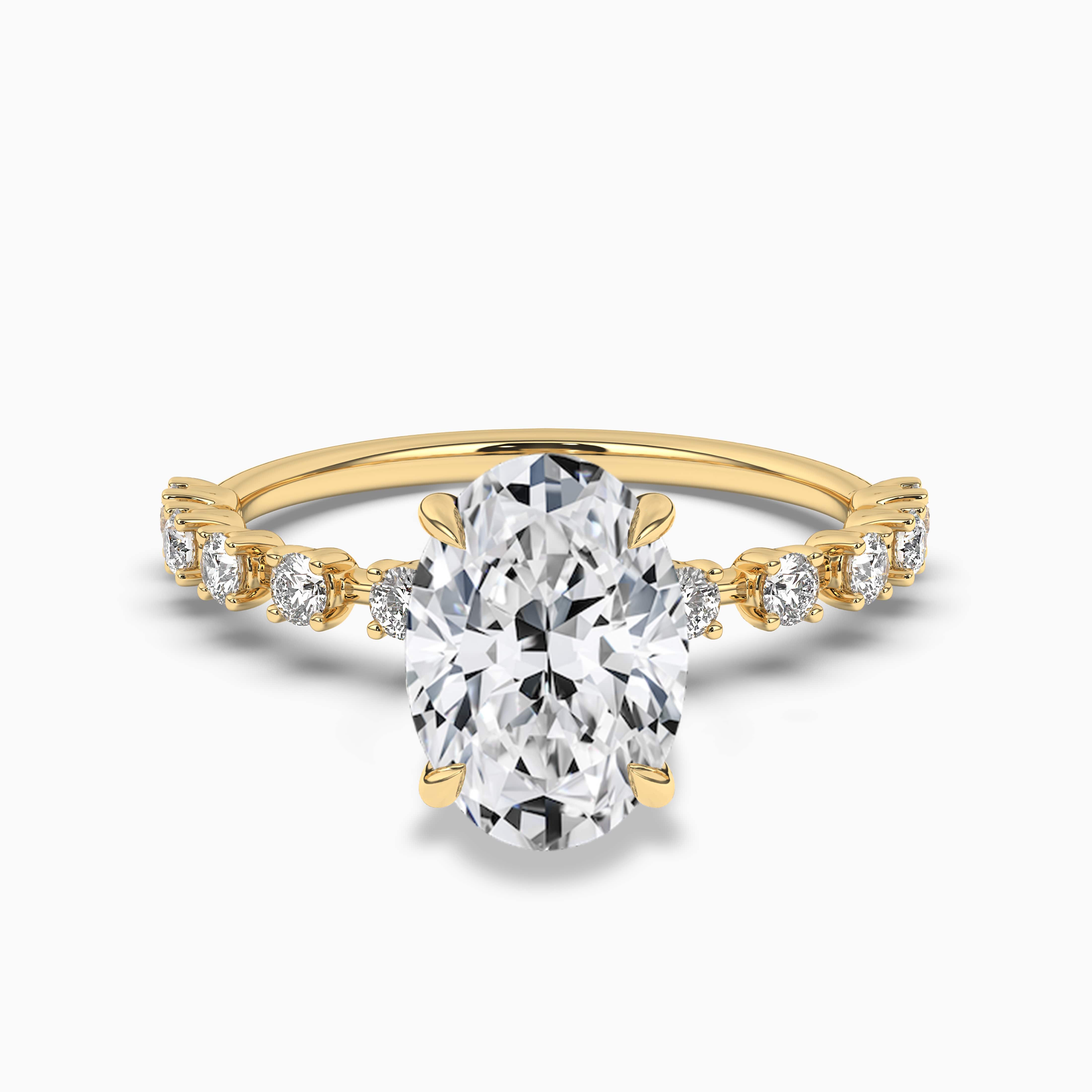 2.00ct oval single diamond engagement ring