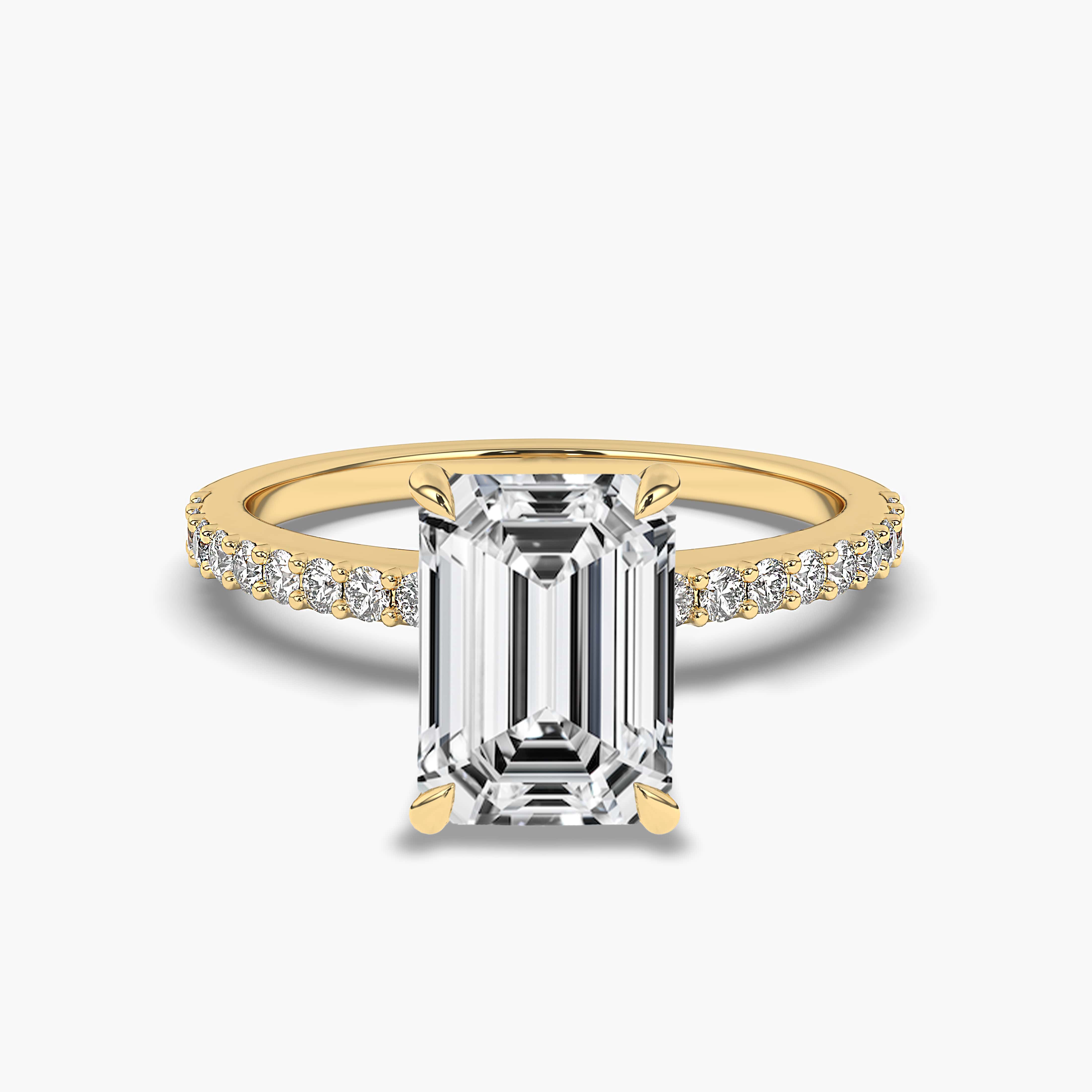 2.00ct emerald cut diamond engagement ring