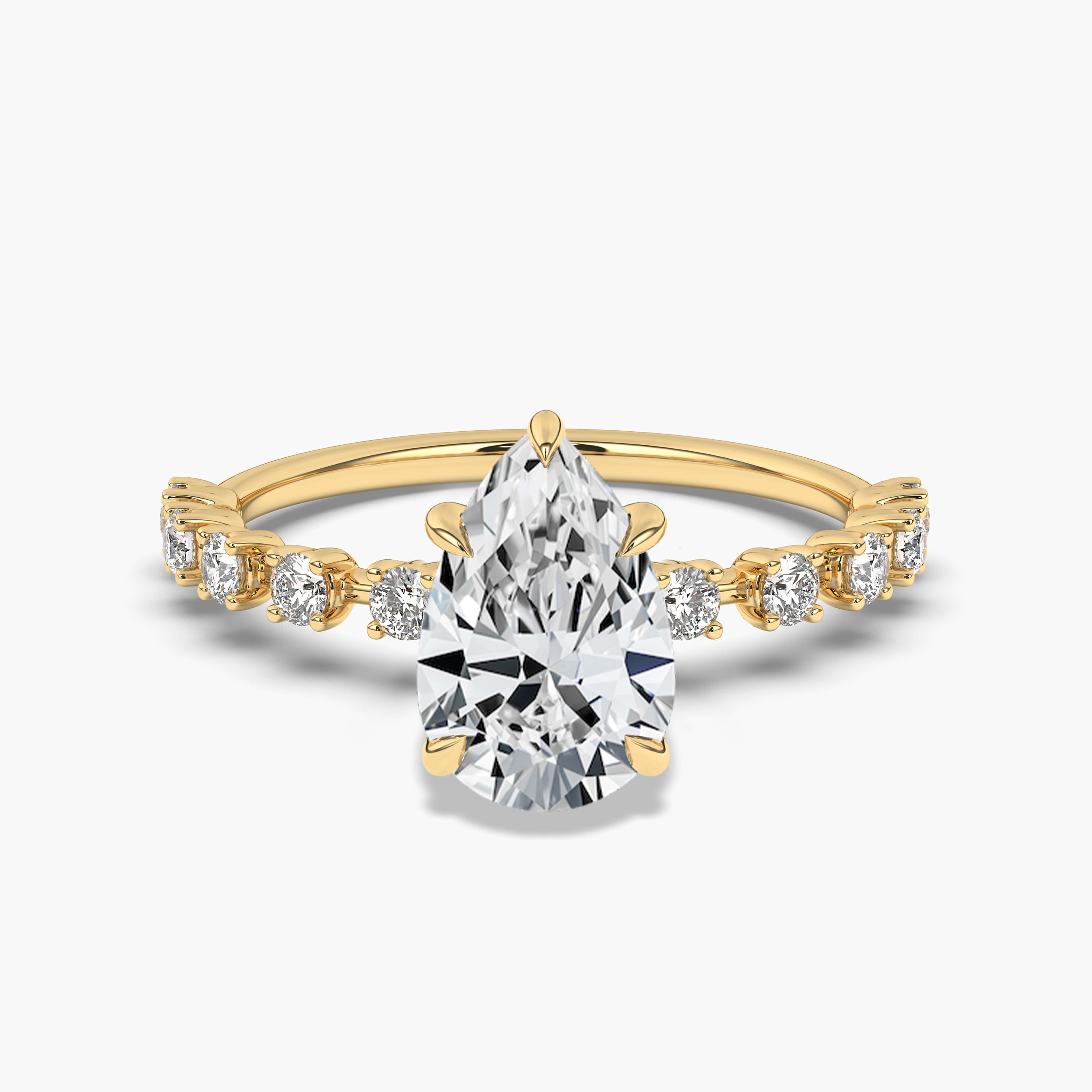 2.00ct Pear shaped diamond engagement ring