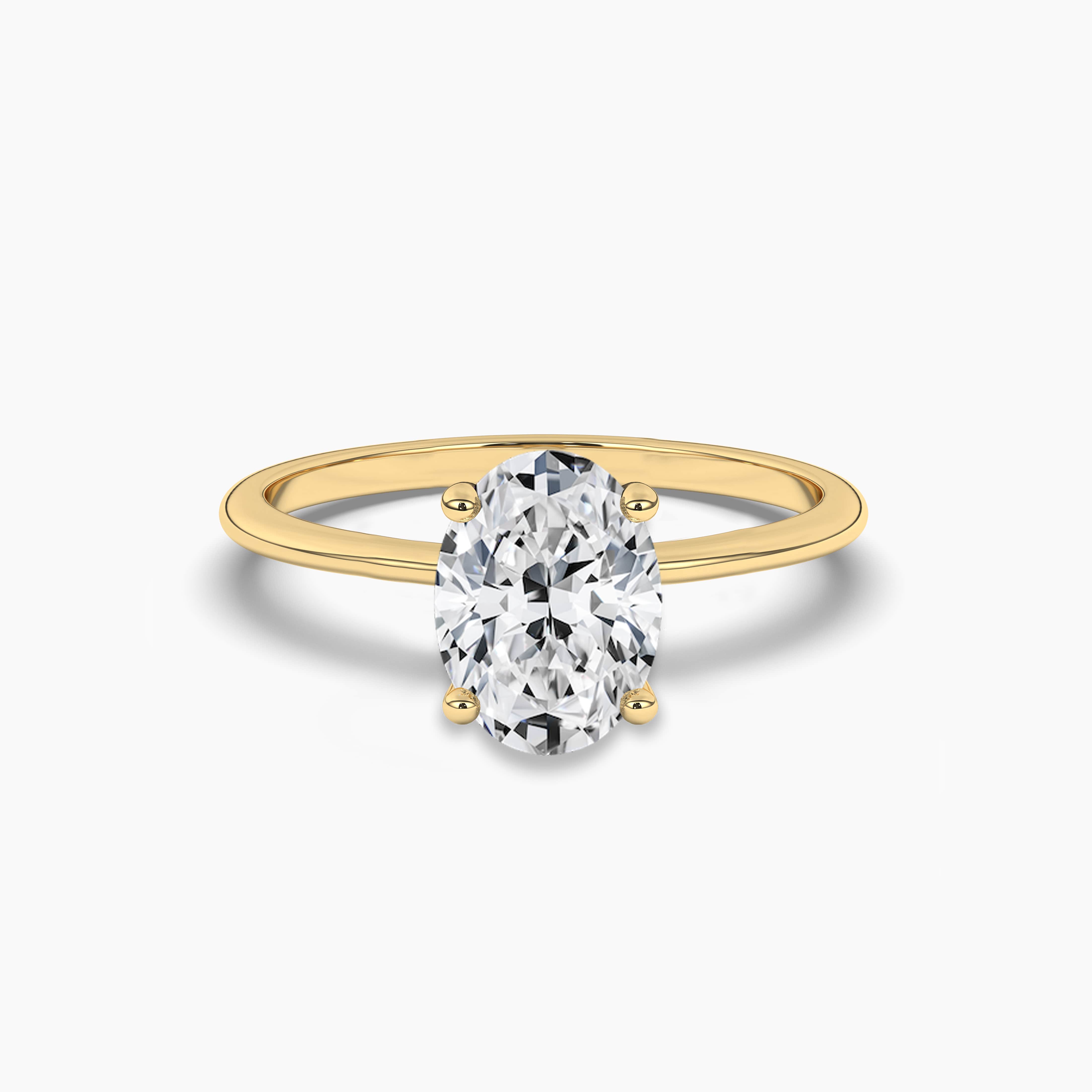 solitaire oval engagement ring